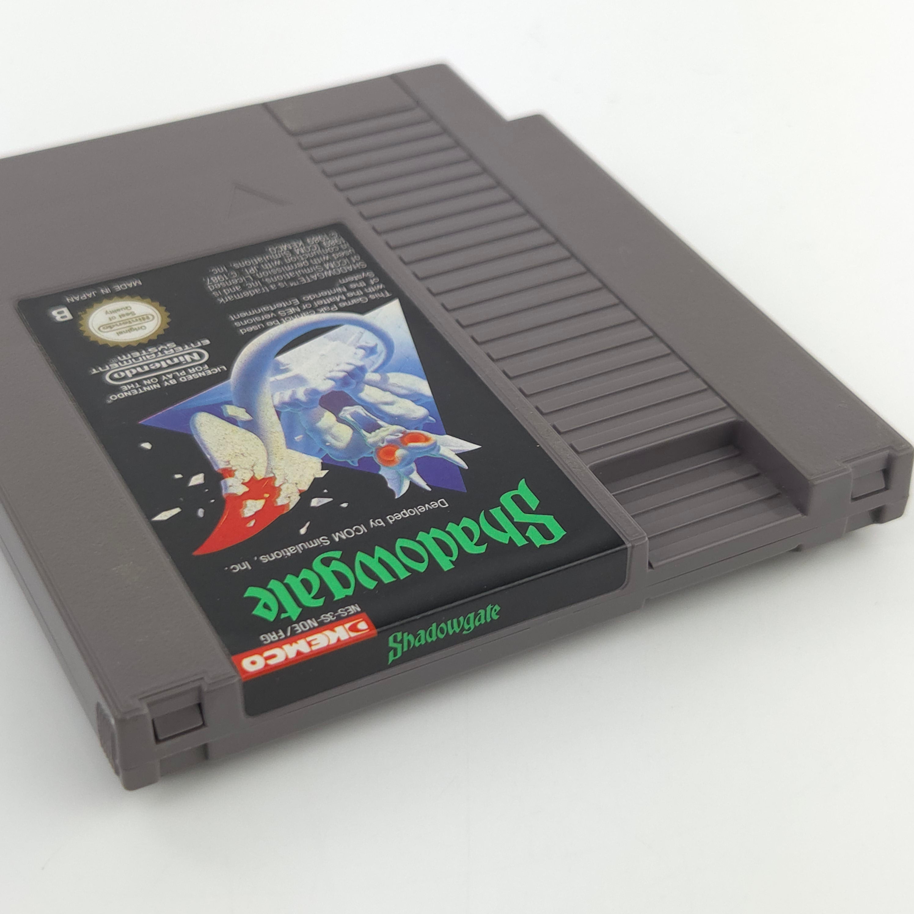Nintendo NES Spiel Shadowgate KEMCO Modul Schutzhülle PAL