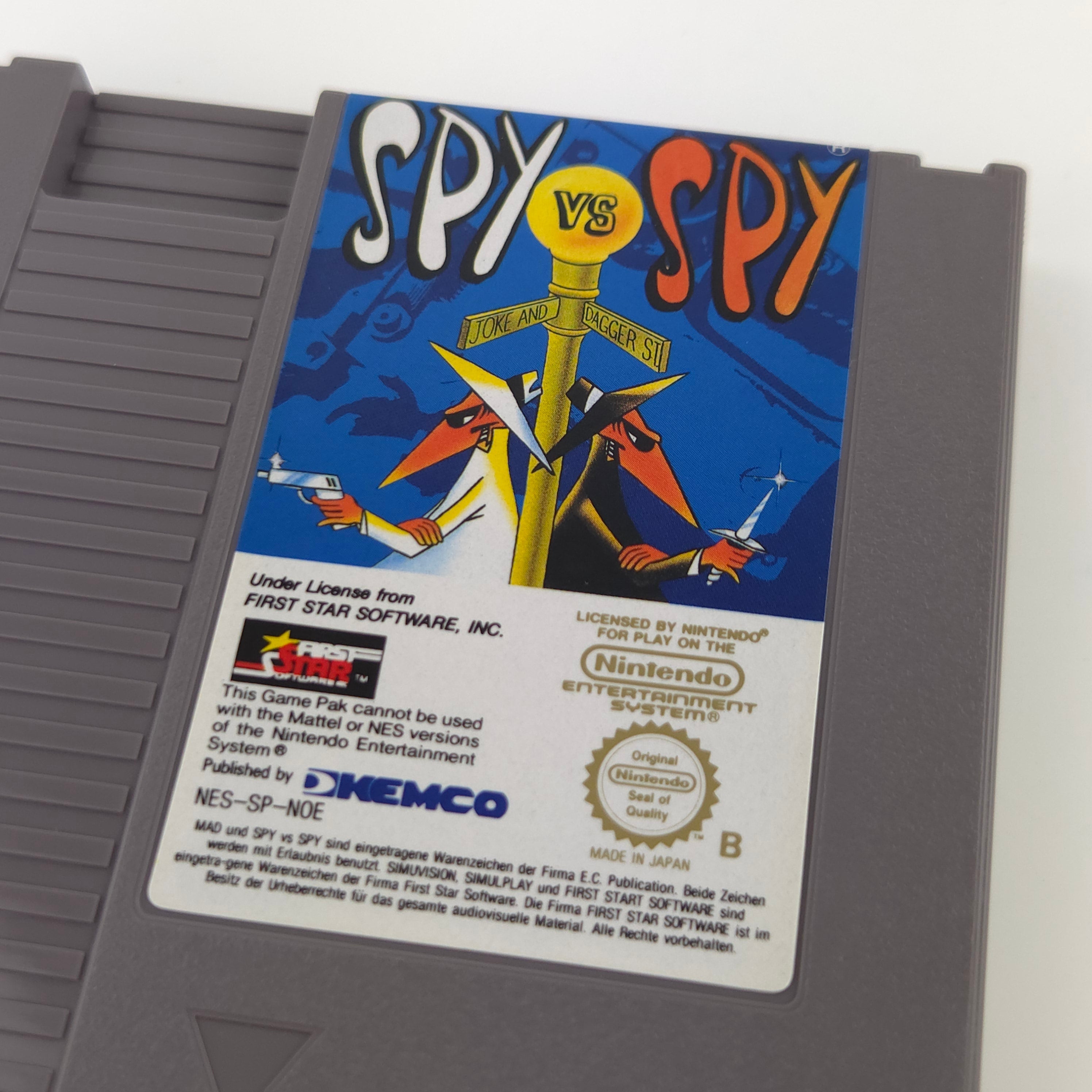 Nintendo NES Spiel Spy VS Spy Modul Schuber KEMCO NOE