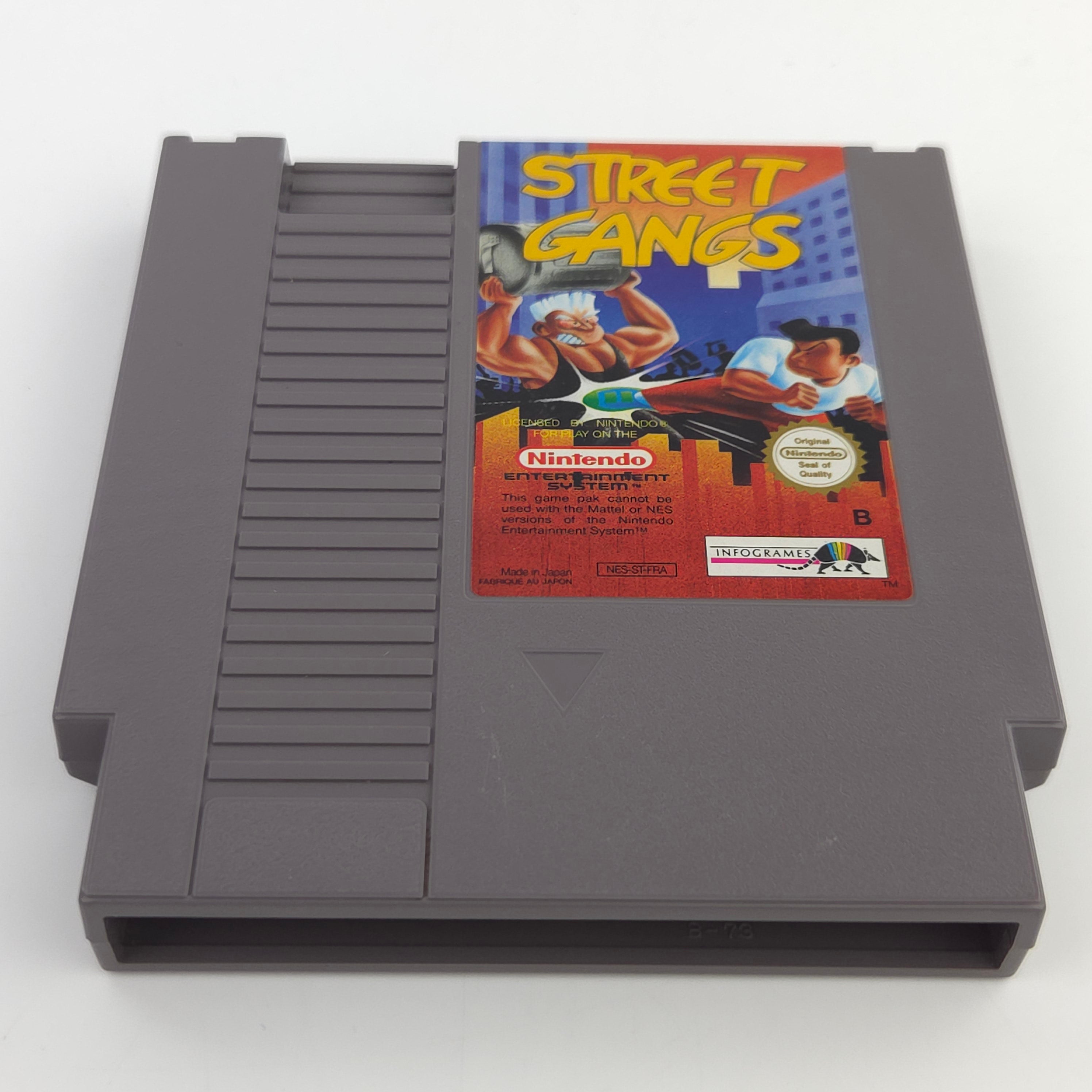 NES Spiel Street Gangs Modul mit Schutzhülle PAL-B FRA