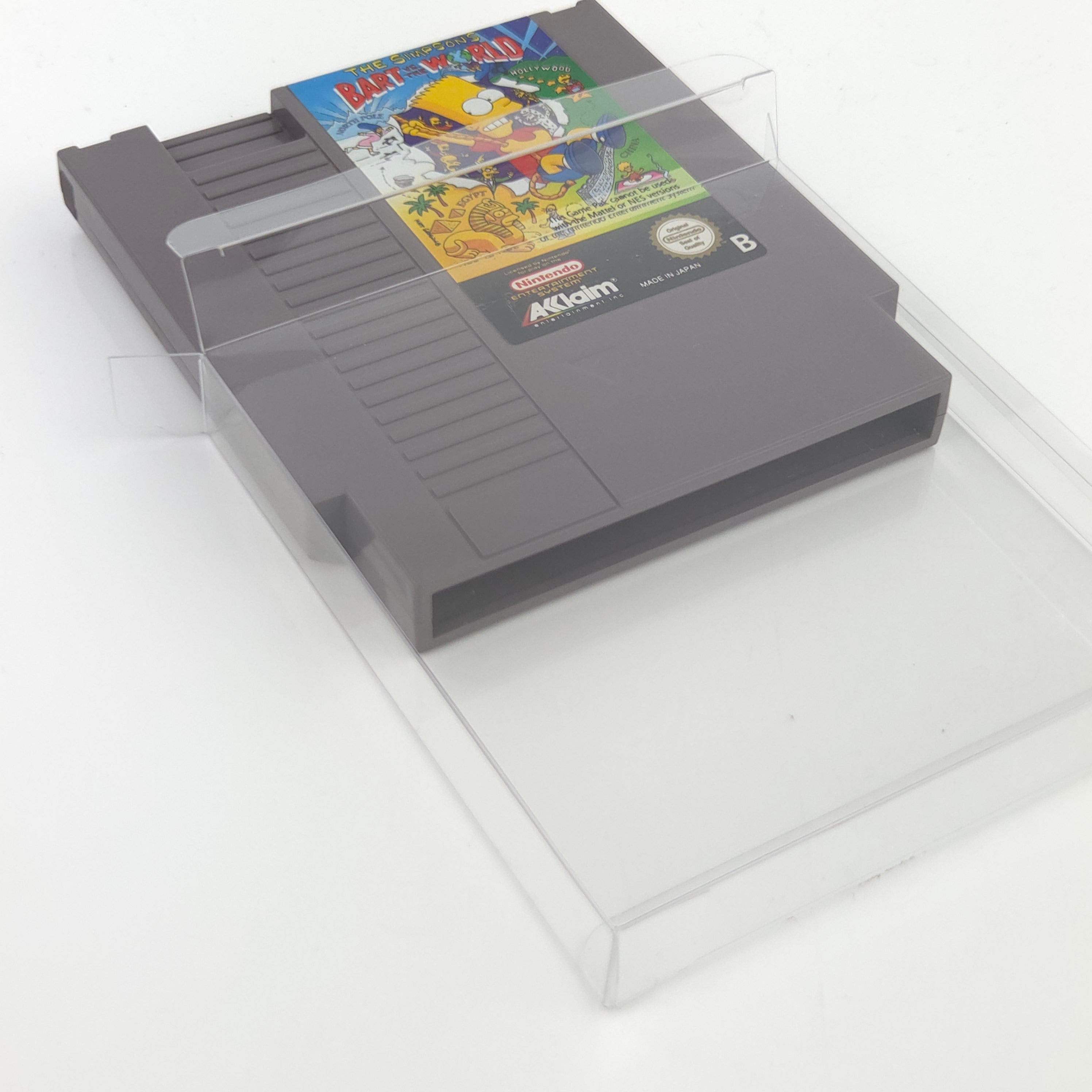 Nintendo NES Spiel Bart vs The World Modul Schutzhülle