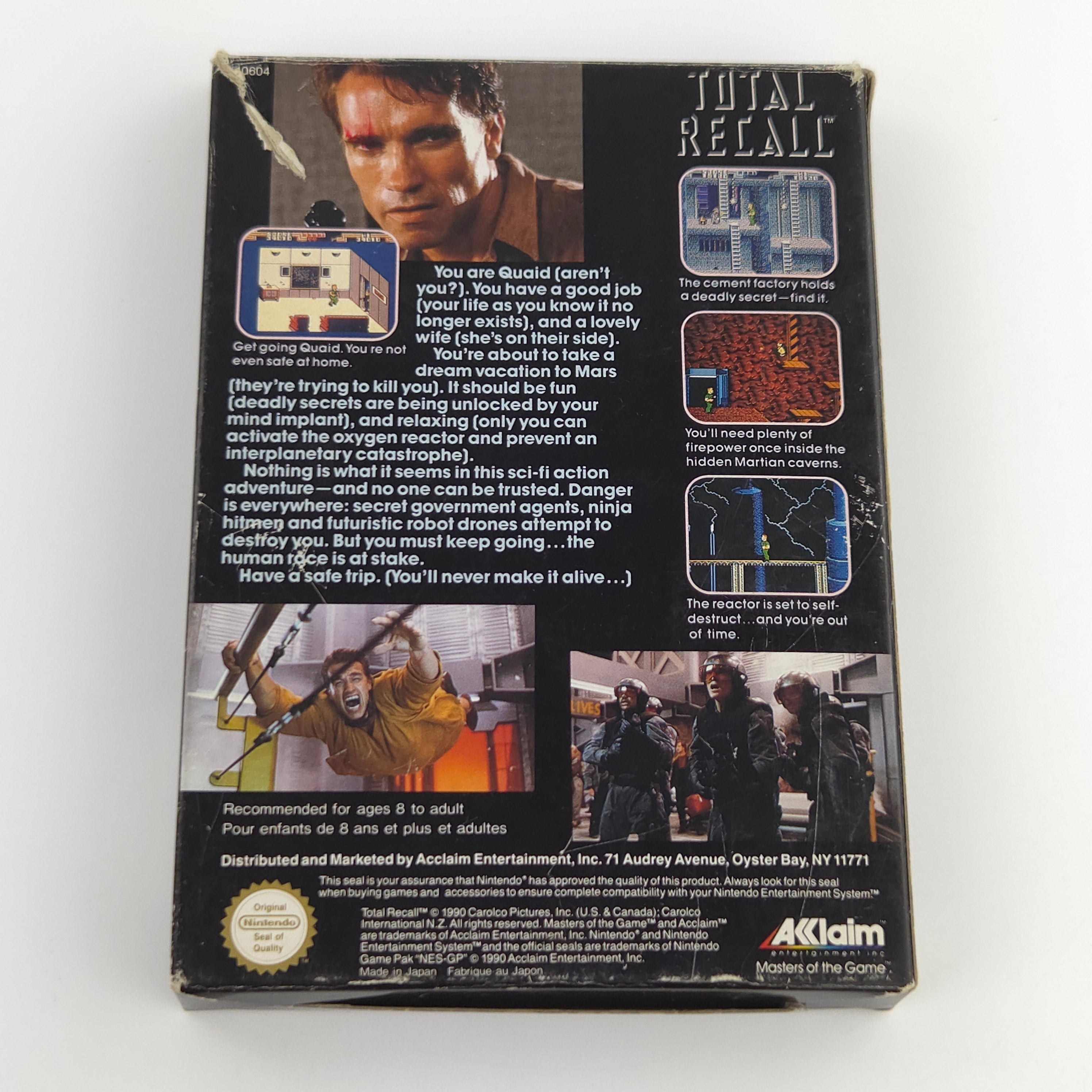 NES Spiel Total Recall Modul OVP Anleitung PAL B EEC