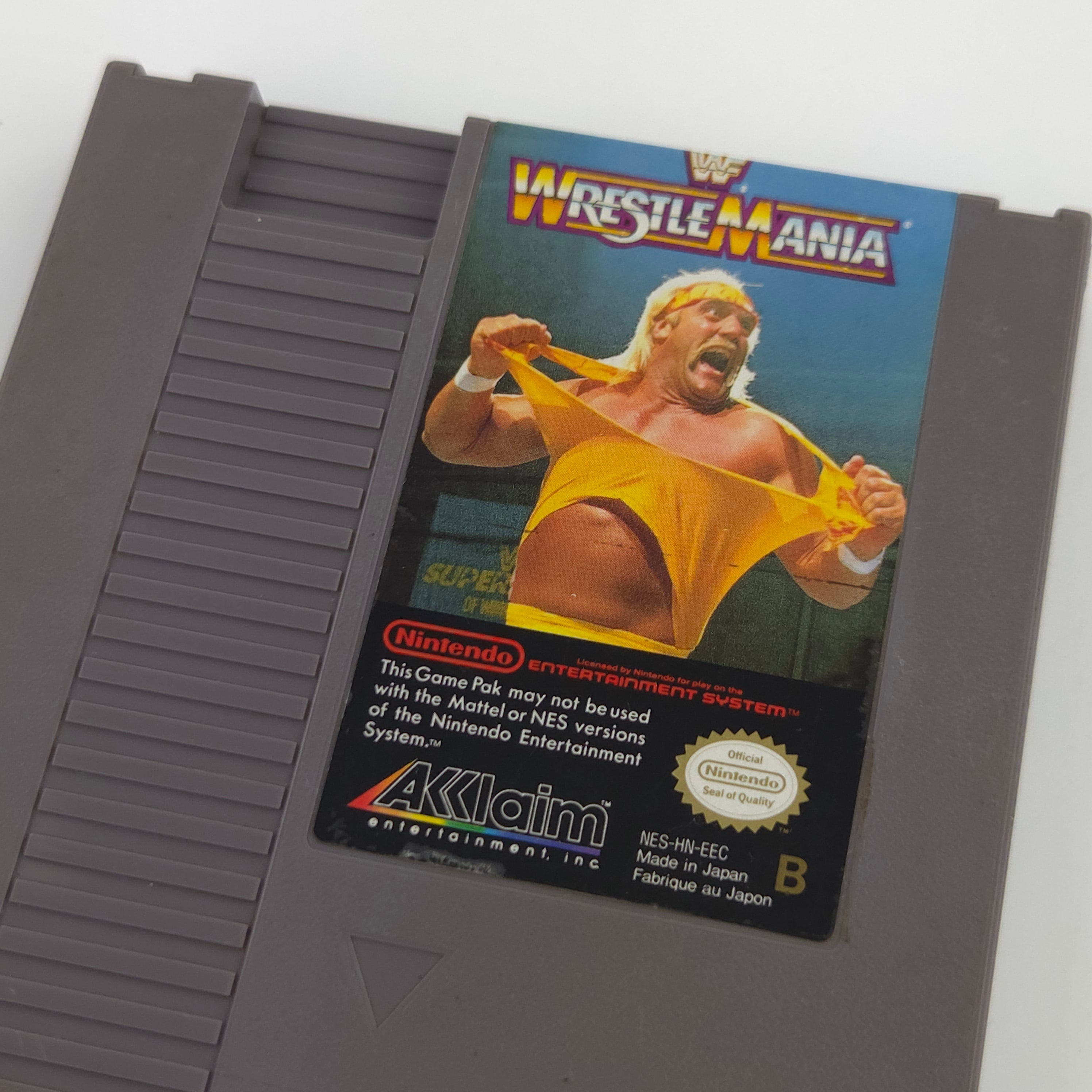 NES Spiel WWF Wrestle Mania Modul inkl Schutzhülle PAL B