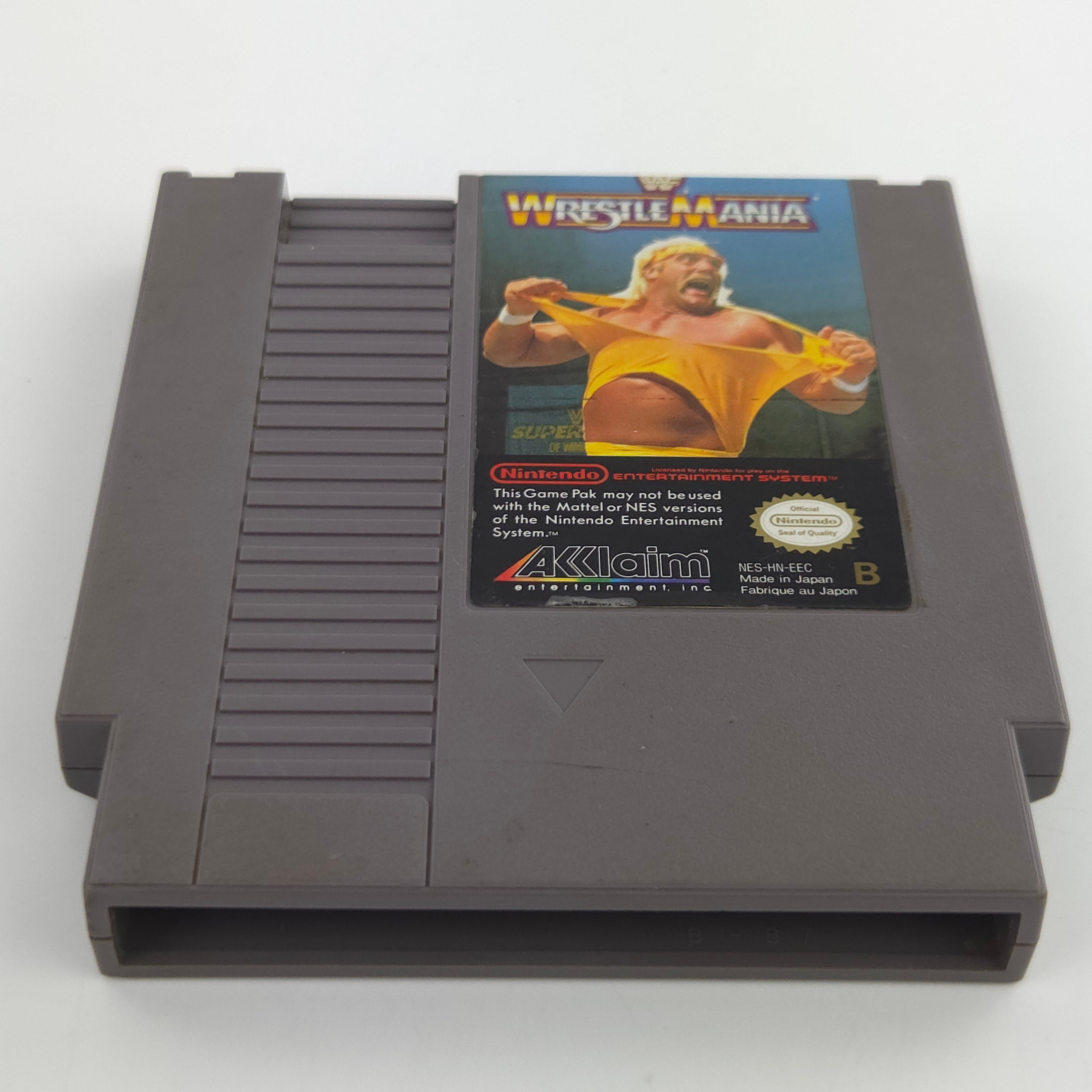 NES Spiel WWF Wrestle Mania Modul inkl Schutzhülle PAL B