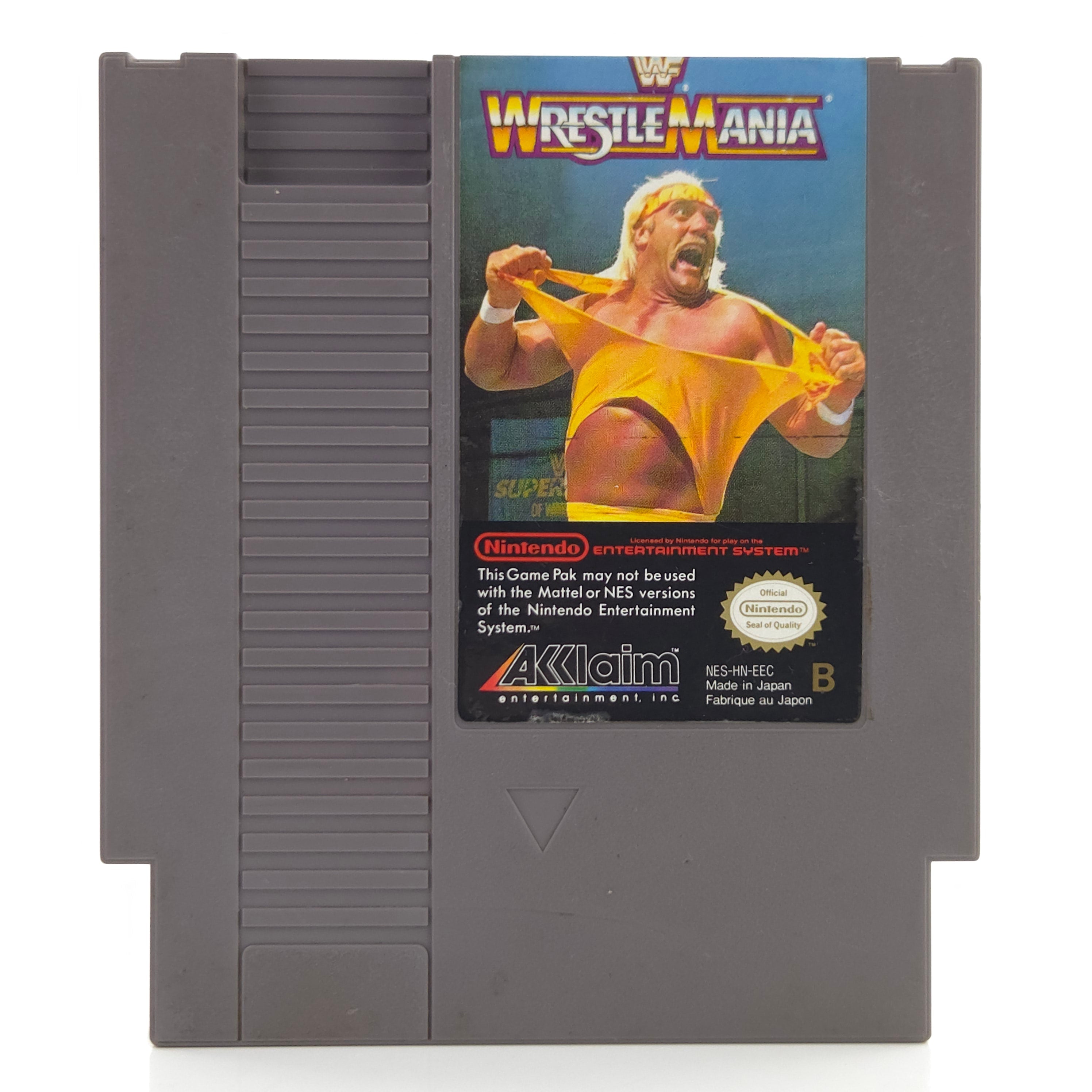 NES Spiel WWF Wrestle Mania Modul inkl Schutzhülle PAL B