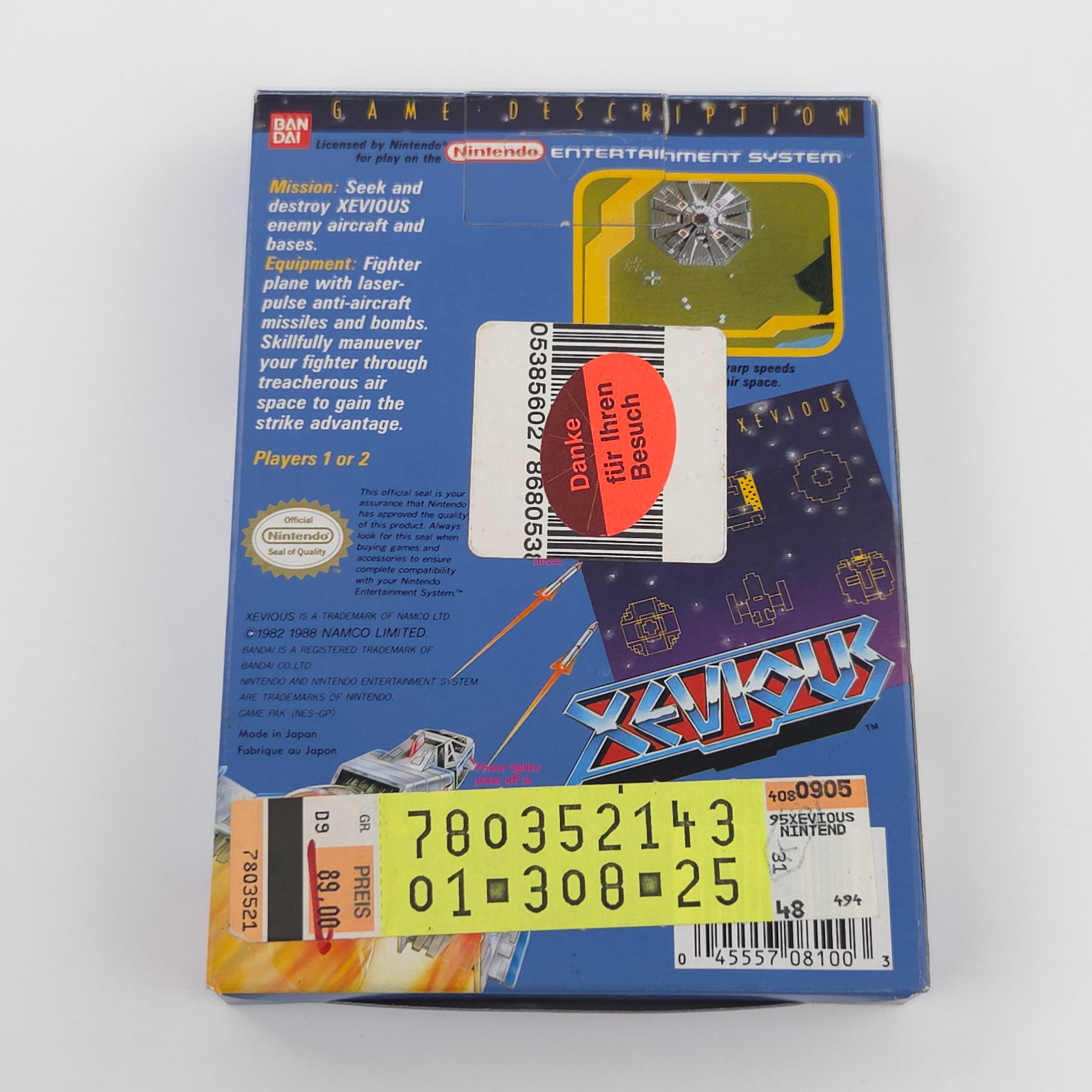 Nintendo NES Spiel – Xevious (OVP CIB PAL-B)