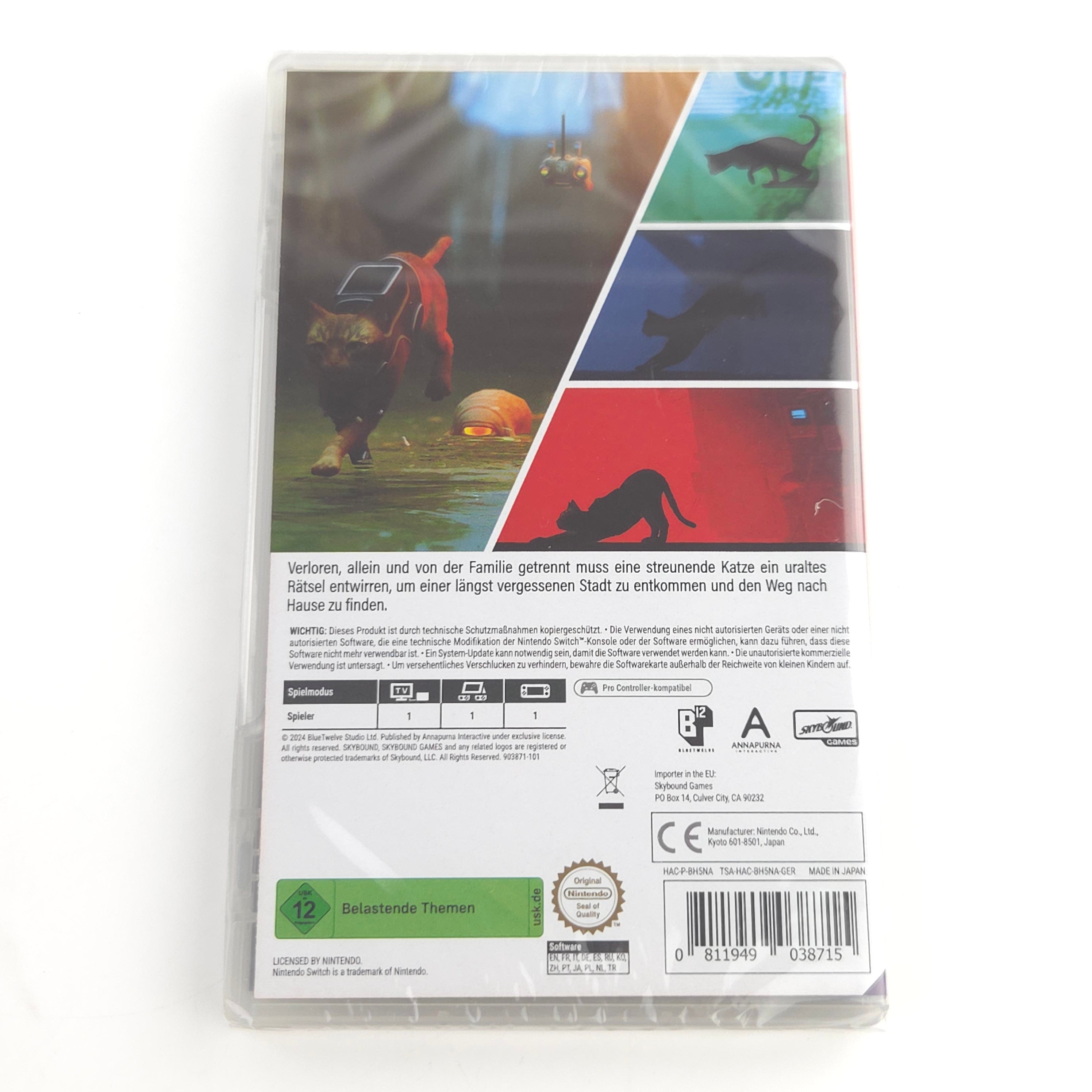 Nintendo Switch Spiel STRAY Neu Sealed USK 12