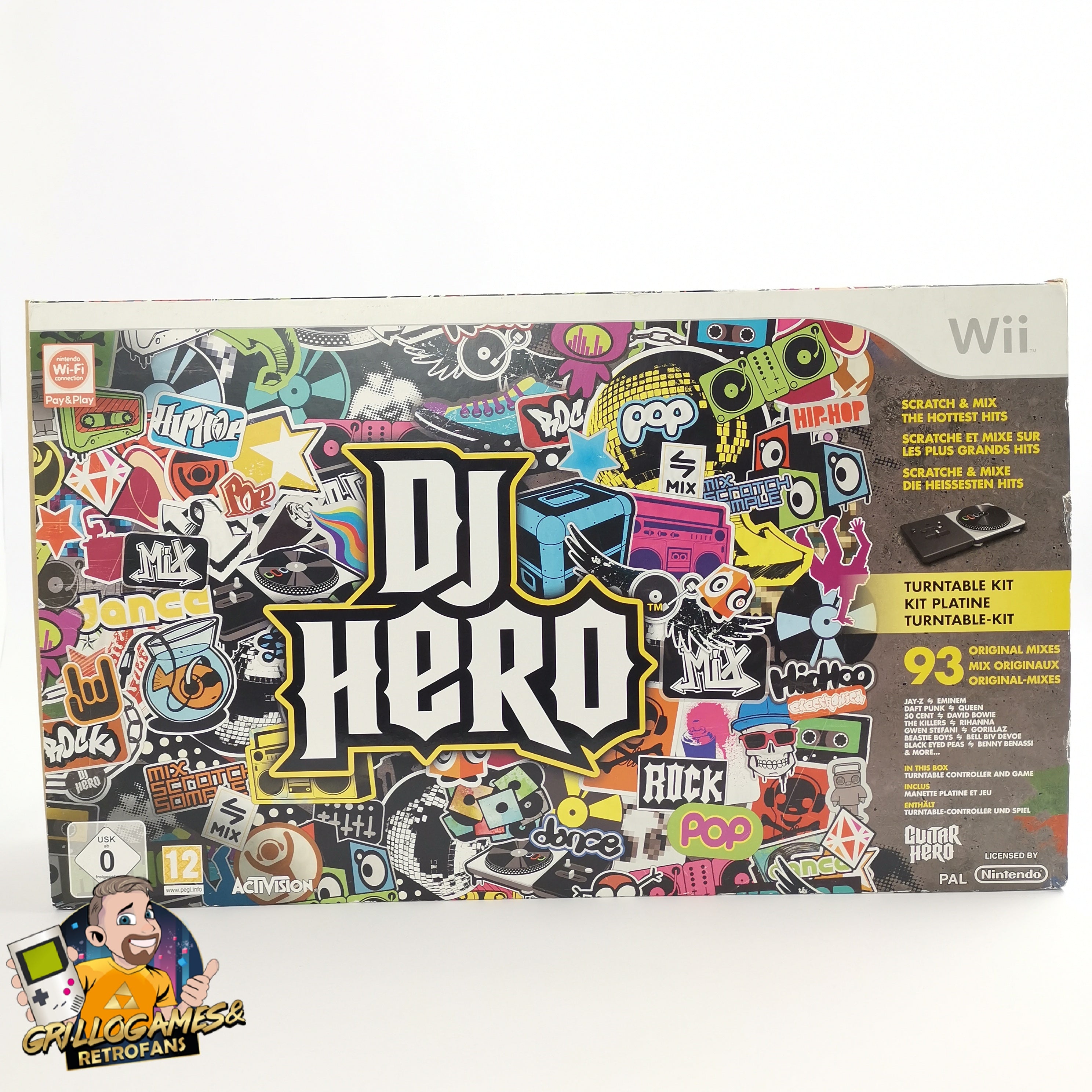 Nintendo Wii Spiel ’ DJ Hero includes Turntable Kit ’ NEU NEW SEALED OVP