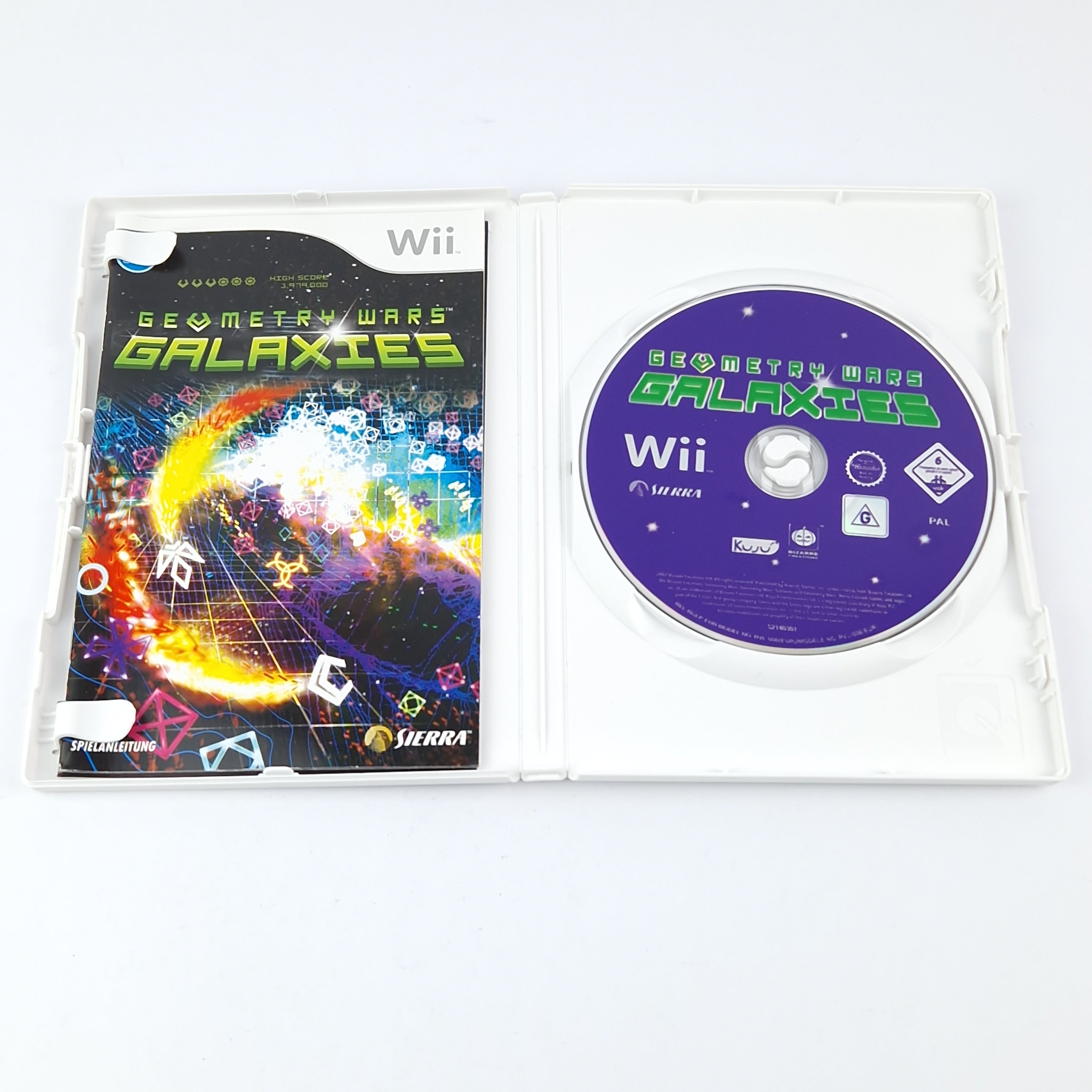 Nintendo Wii Spiel: Geometry Wars Galaxies - OVP Anleitung CD Pal