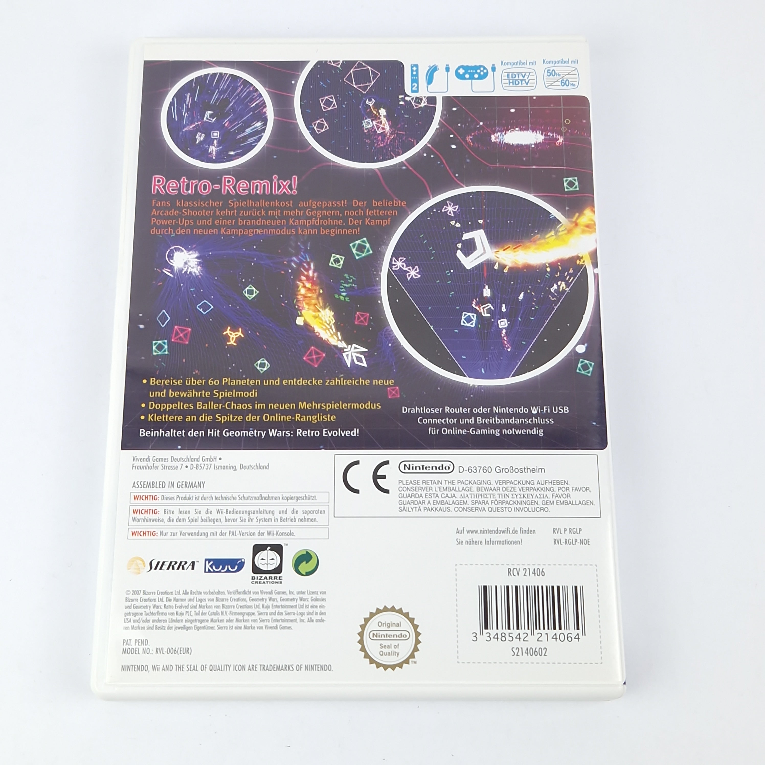 Nintendo Wii Spiel: Geometry Wars Galaxies - OVP Anleitung CD Pal