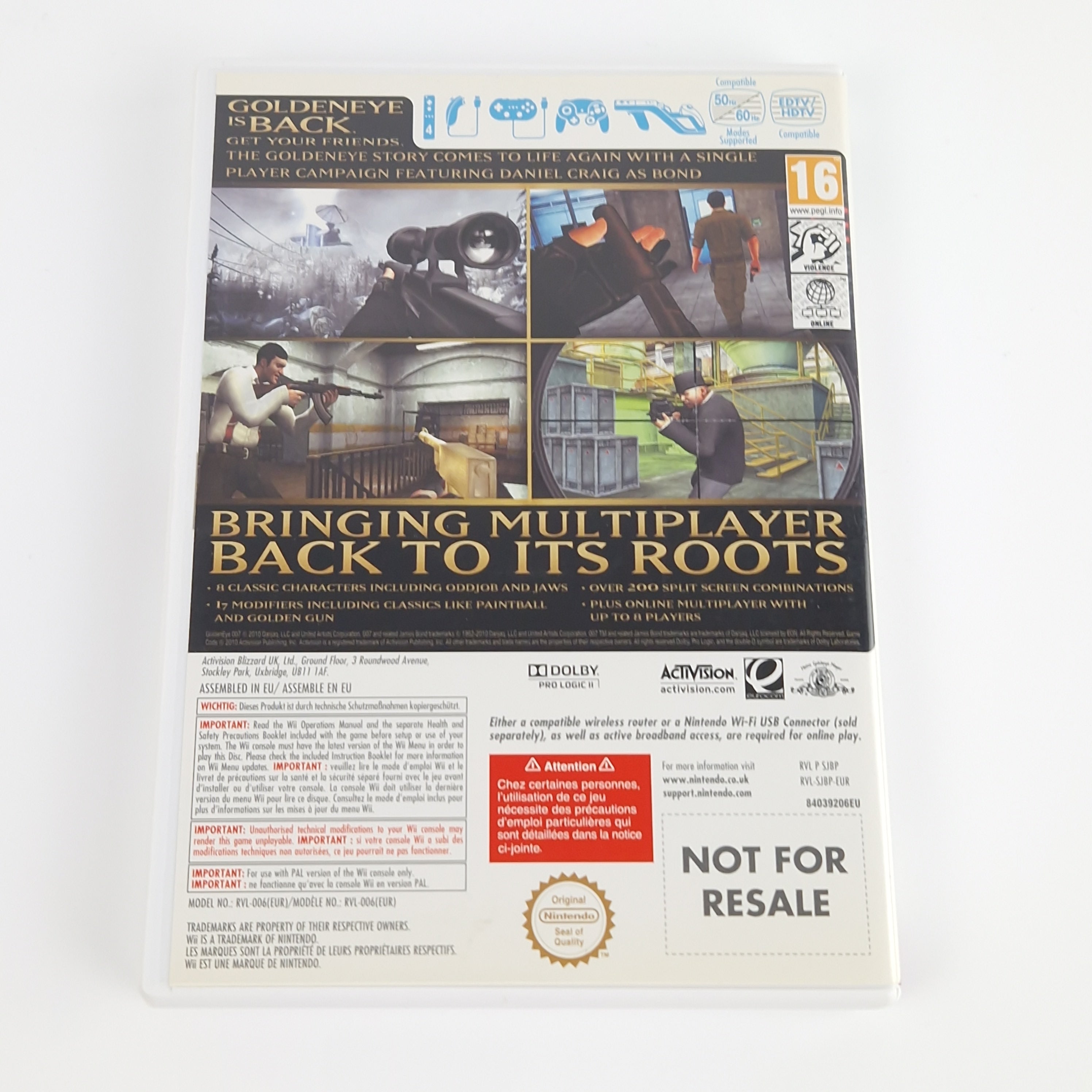 Nintendo Wii Spiel – Goldeneye 007 mit James Bond Gamepad