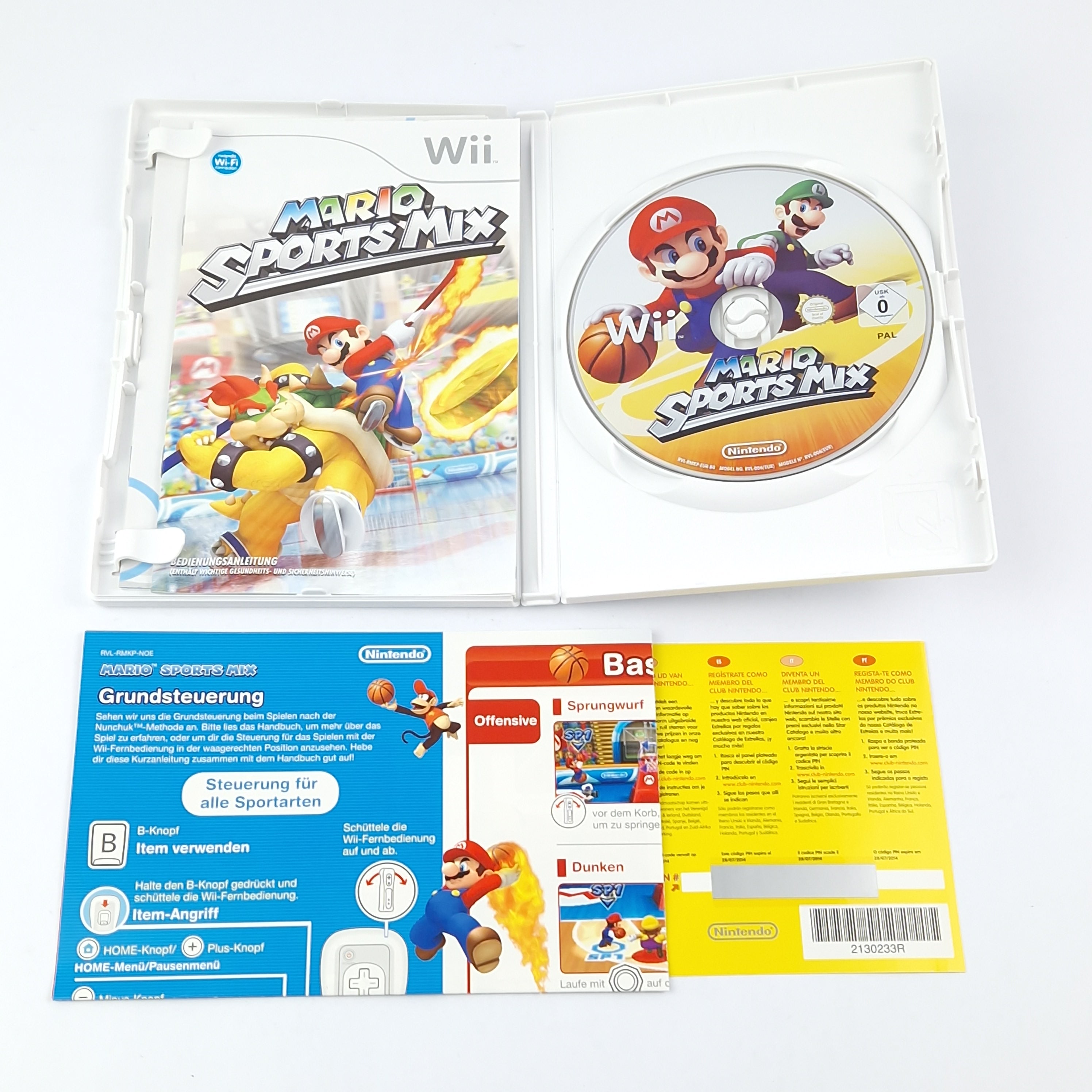 Nintendo Wii Spiel – Mario Sports Mix OVP PAL Anleitung CD