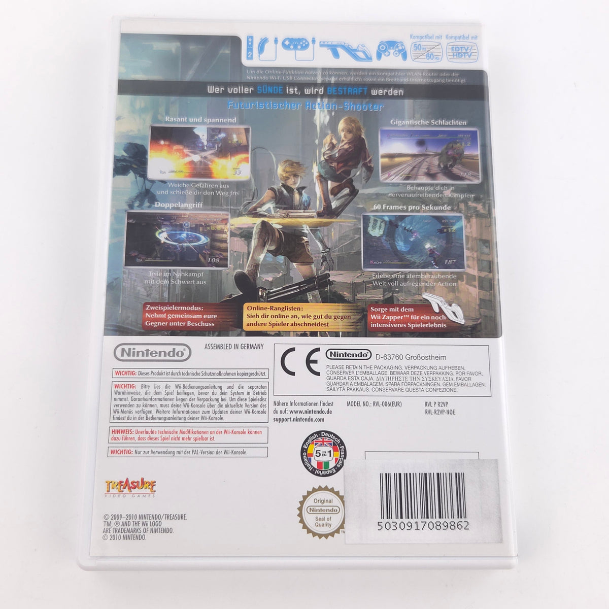 Nintendo Wii Spiel Sin and Punishment OVP