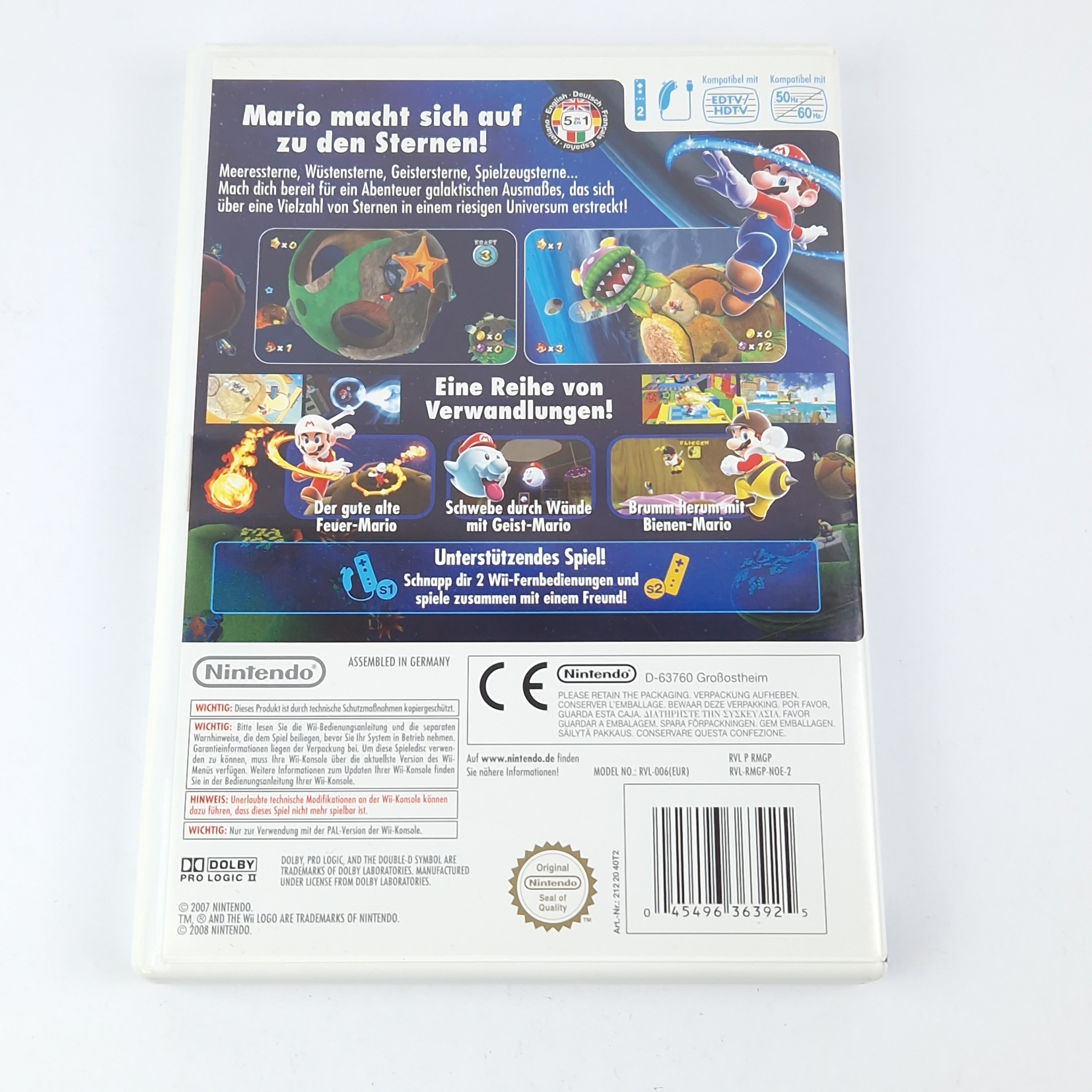 Nintendo Wii Spiel – Super Mario Galaxy OVP PAL