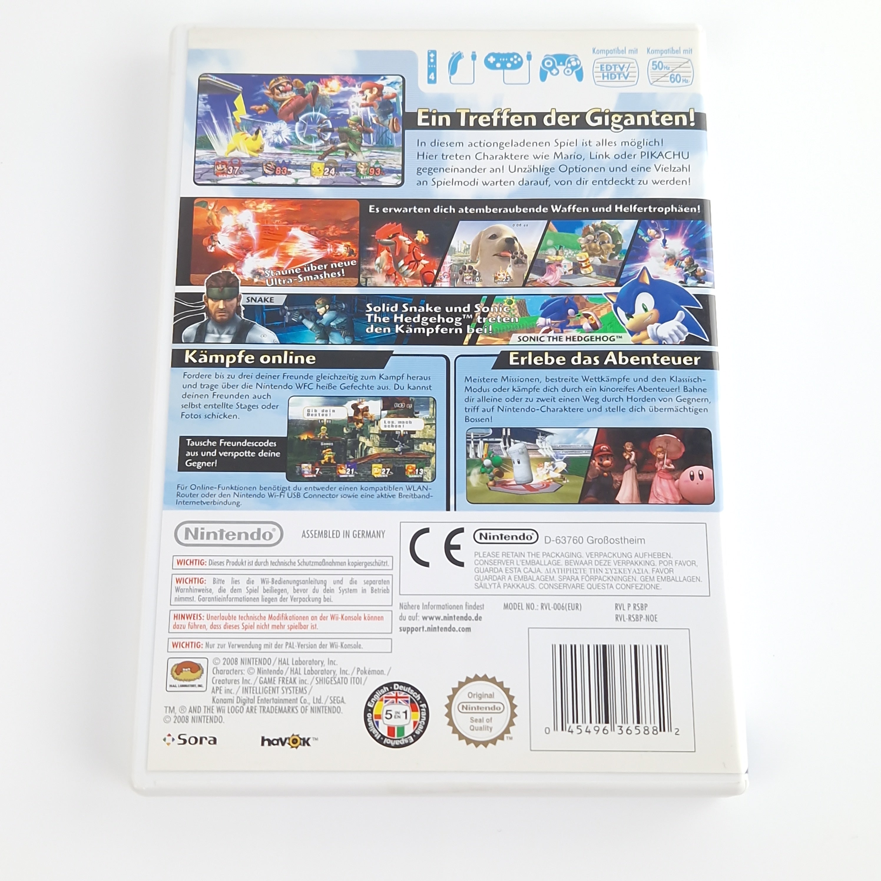 Nintendo Wii Spiel – Super Smash Bros Brawl OVP PAL