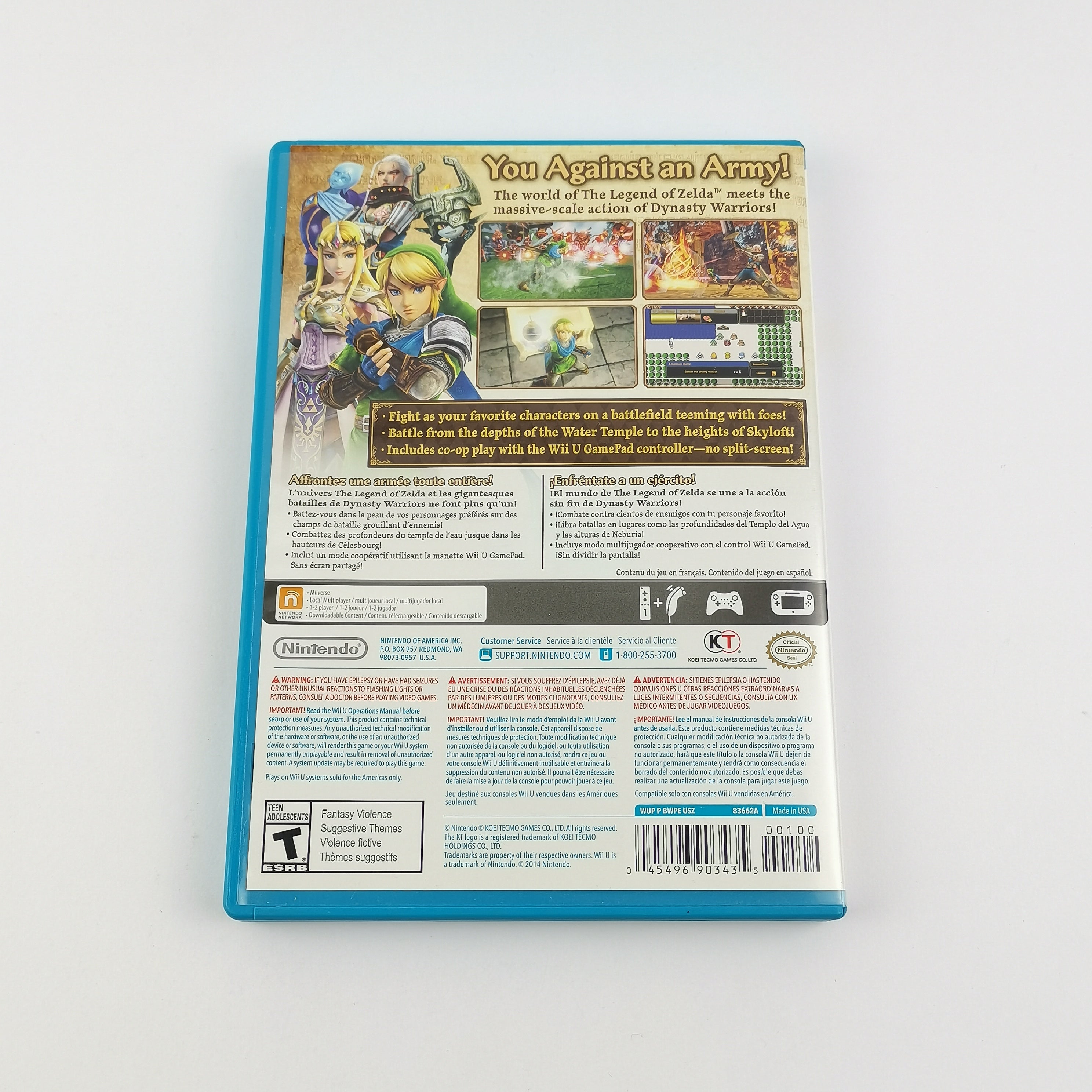 Nintendo Wii U Spiel – Hyrule Warriors Zelda OVP NTSC USA