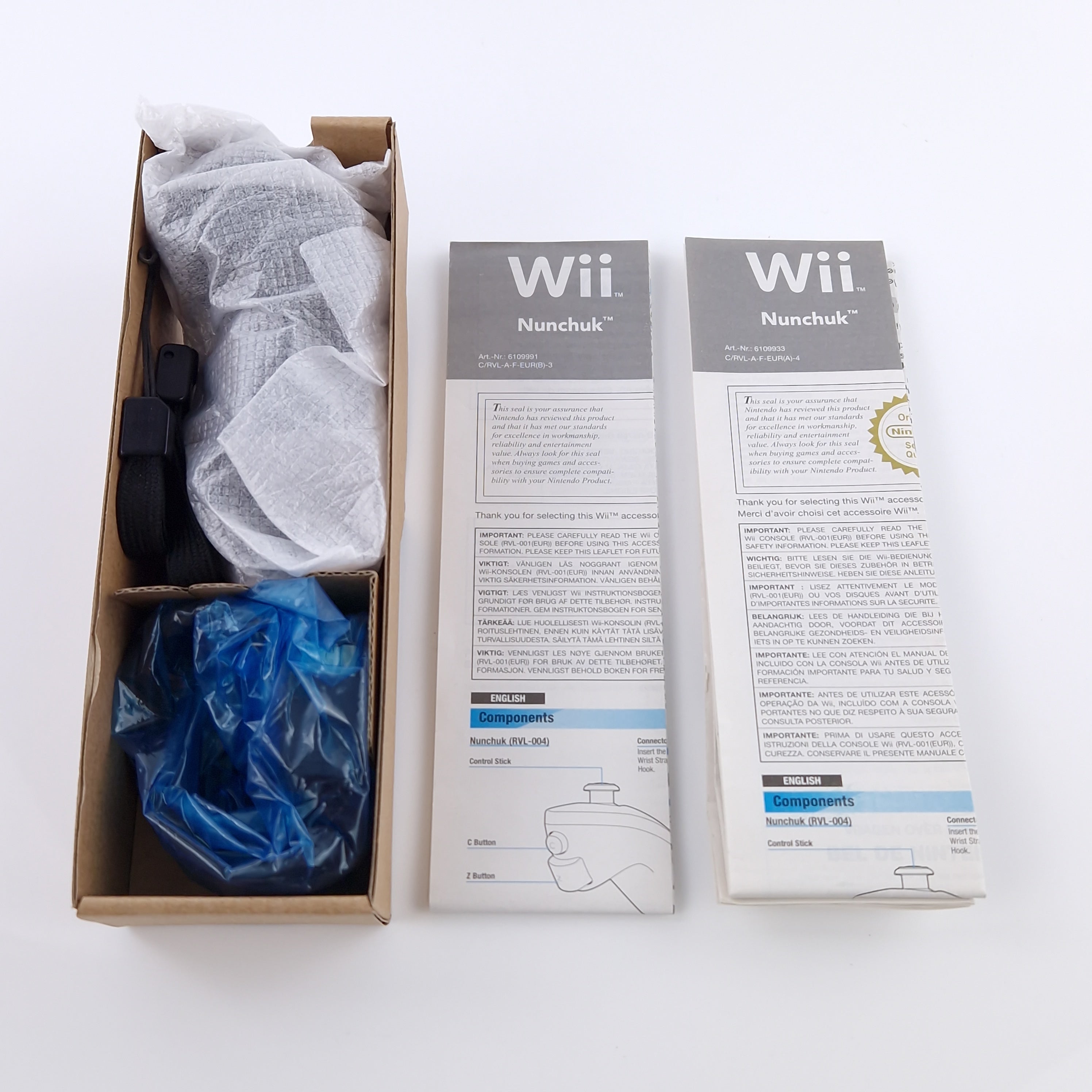 Nintendo Wii Zubehör – Original Nunchuk OVP schwarz Controller