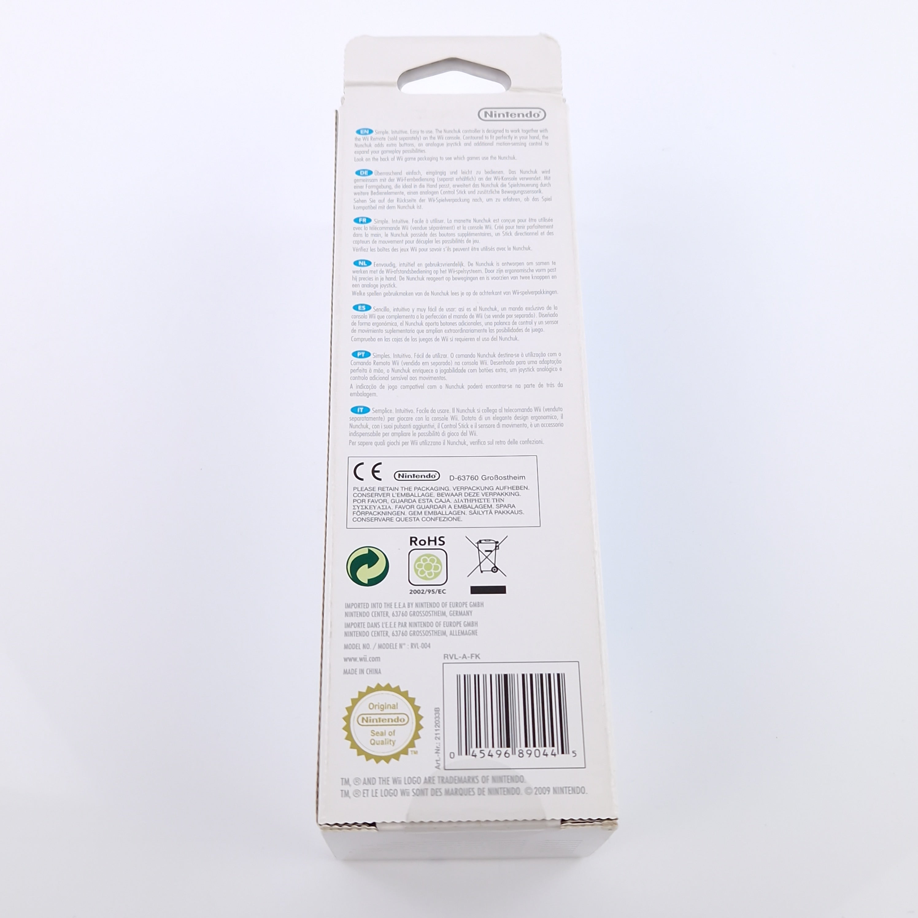 Nintendo Wii Zubehör – Original Nunchuk OVP schwarz Controller