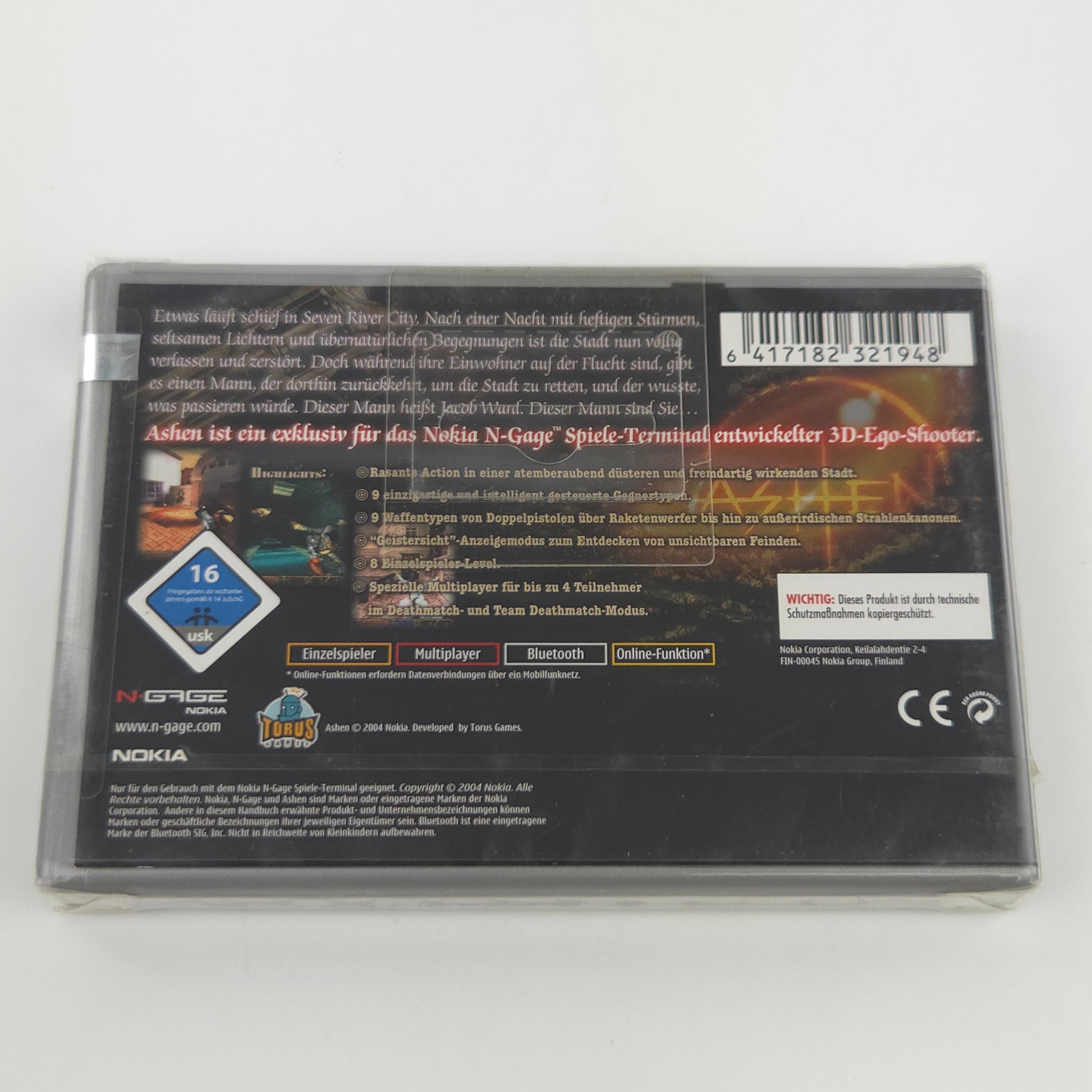Nokia N-Gage Spiel: Ashen - SD Karten Spiel in OVP (NEU SEALED PAL)