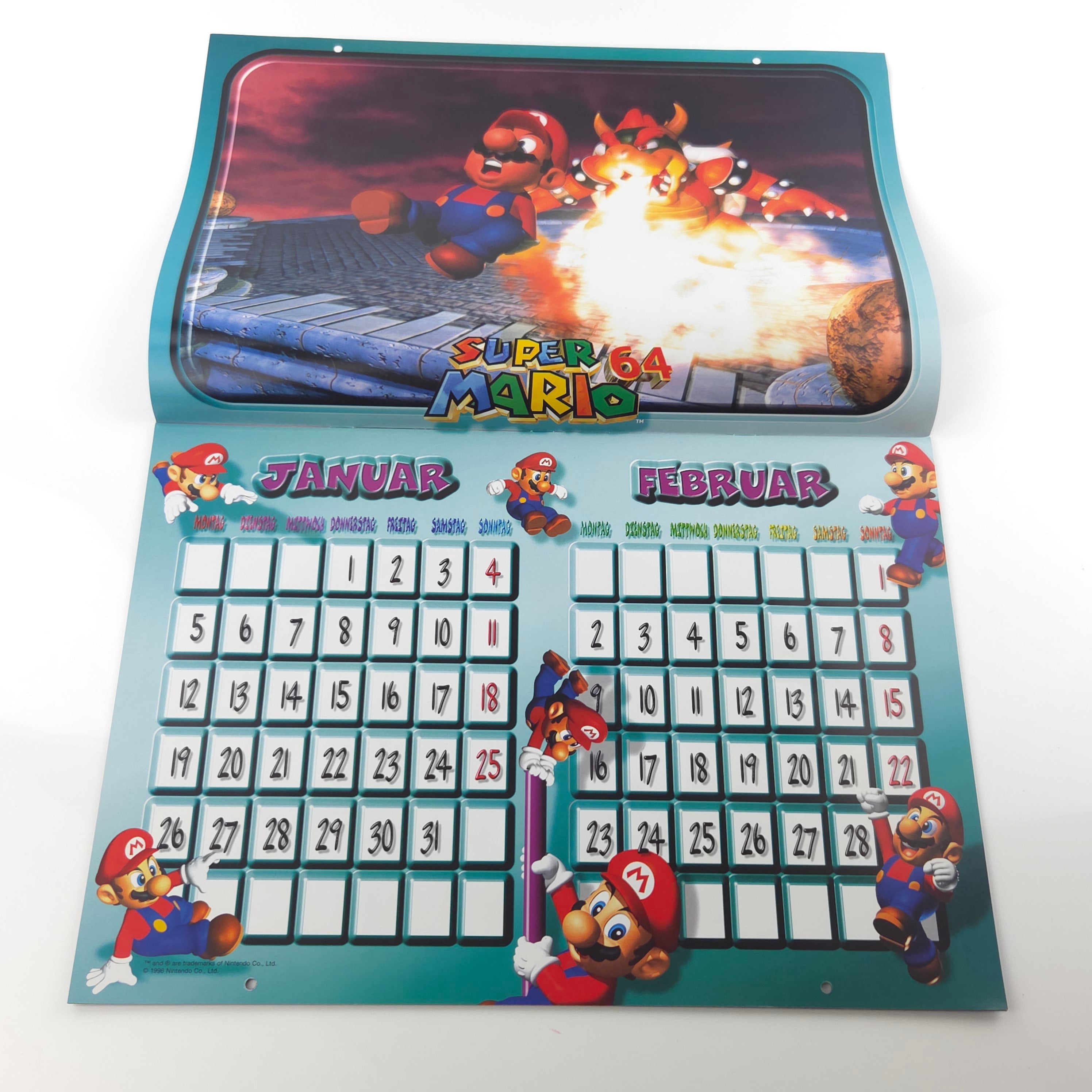 Official Nintendo Kalender 1998 – Kalender Nintendo 64 N64