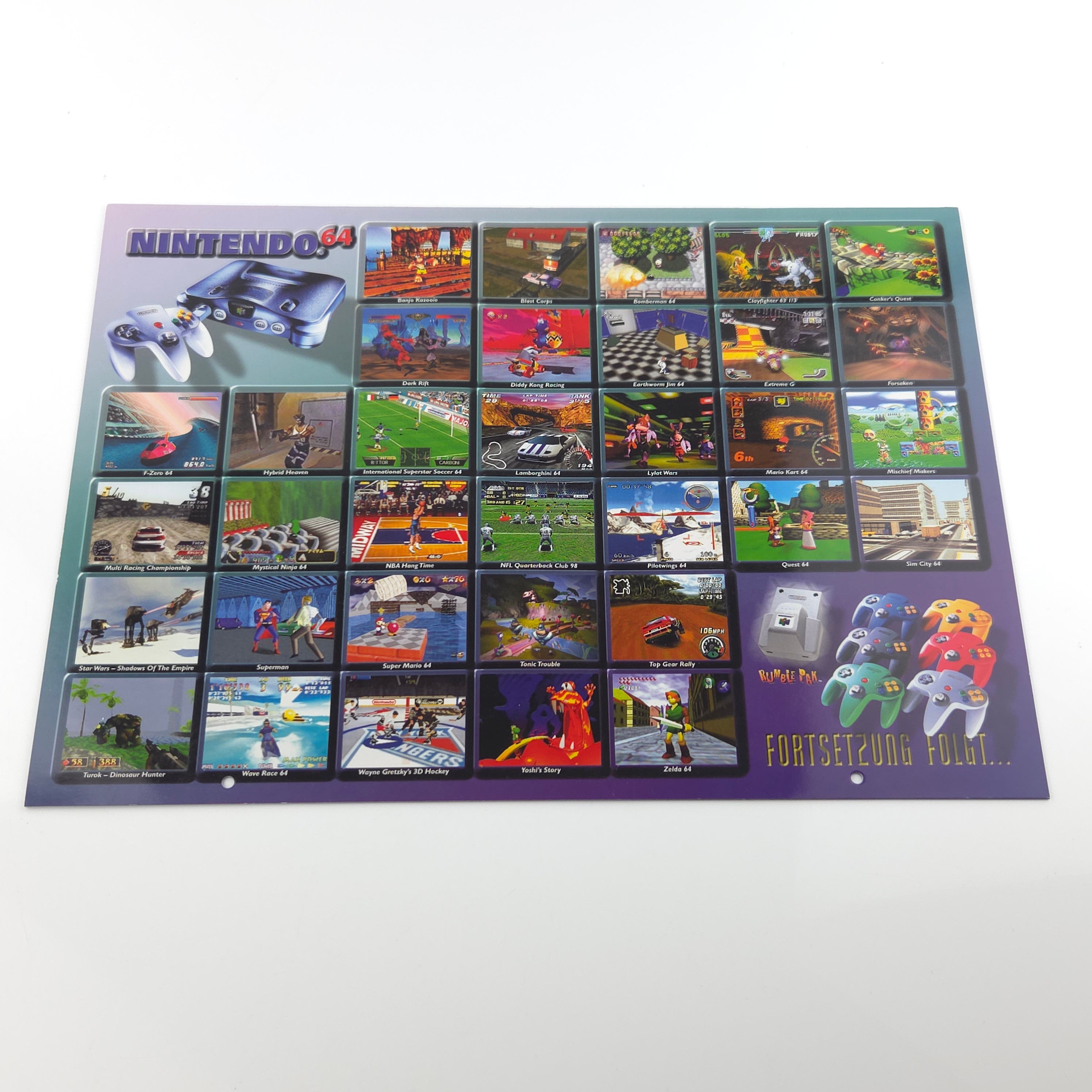Official Nintendo Kalender 1998 – Kalender Nintendo 64 N64