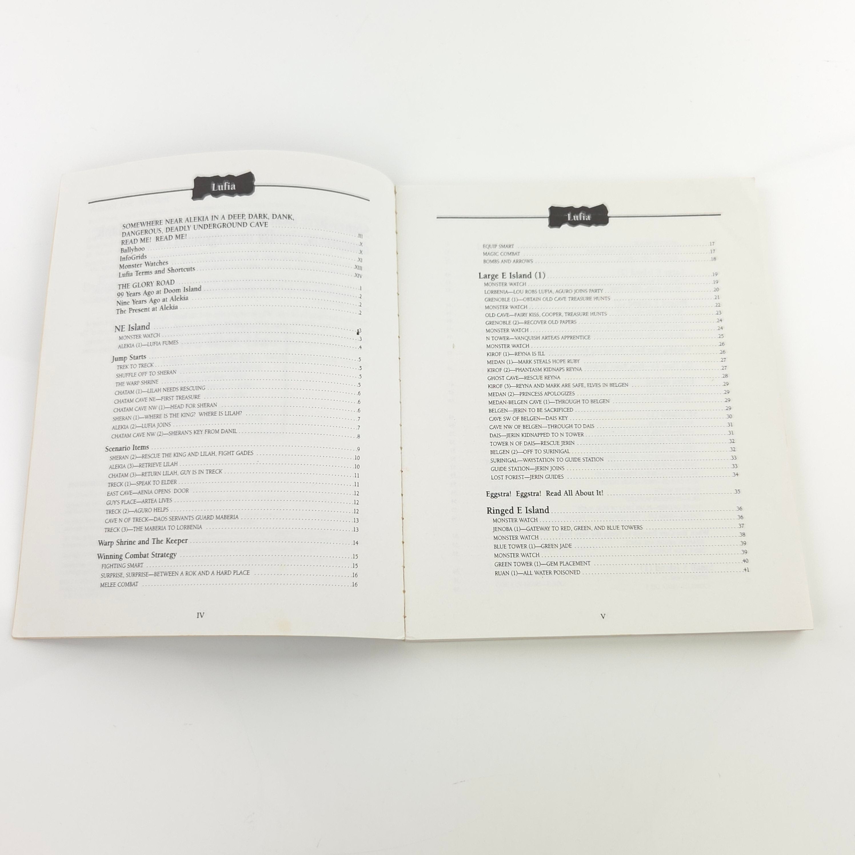 Super Nintendo Buch – Lufia The Fortress of Doom Guide Englisch