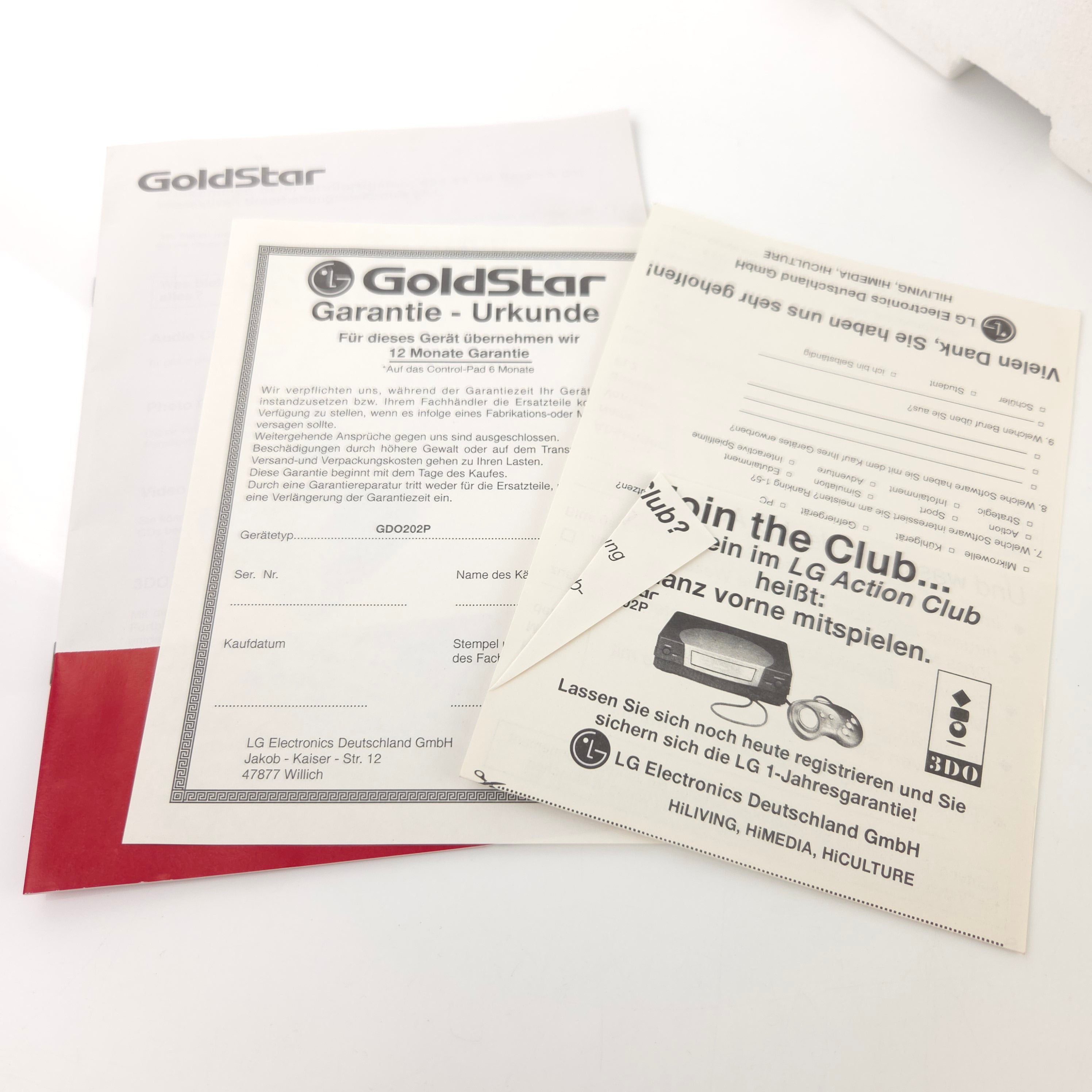 Panasonic 3DO Konsole Goldstar GDO202P OVP