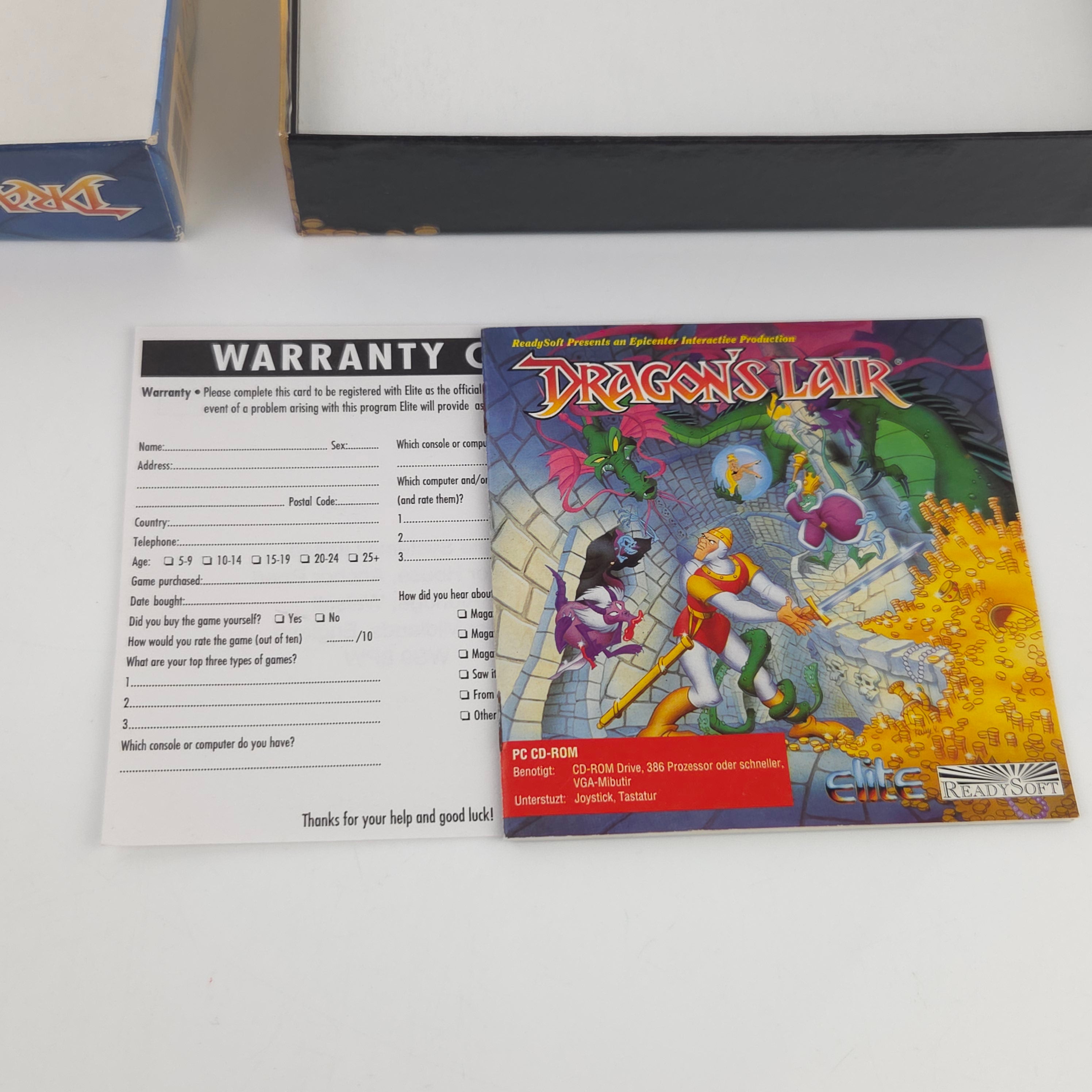 PC CD ROM Spiel Dragons Lair OVP 1993