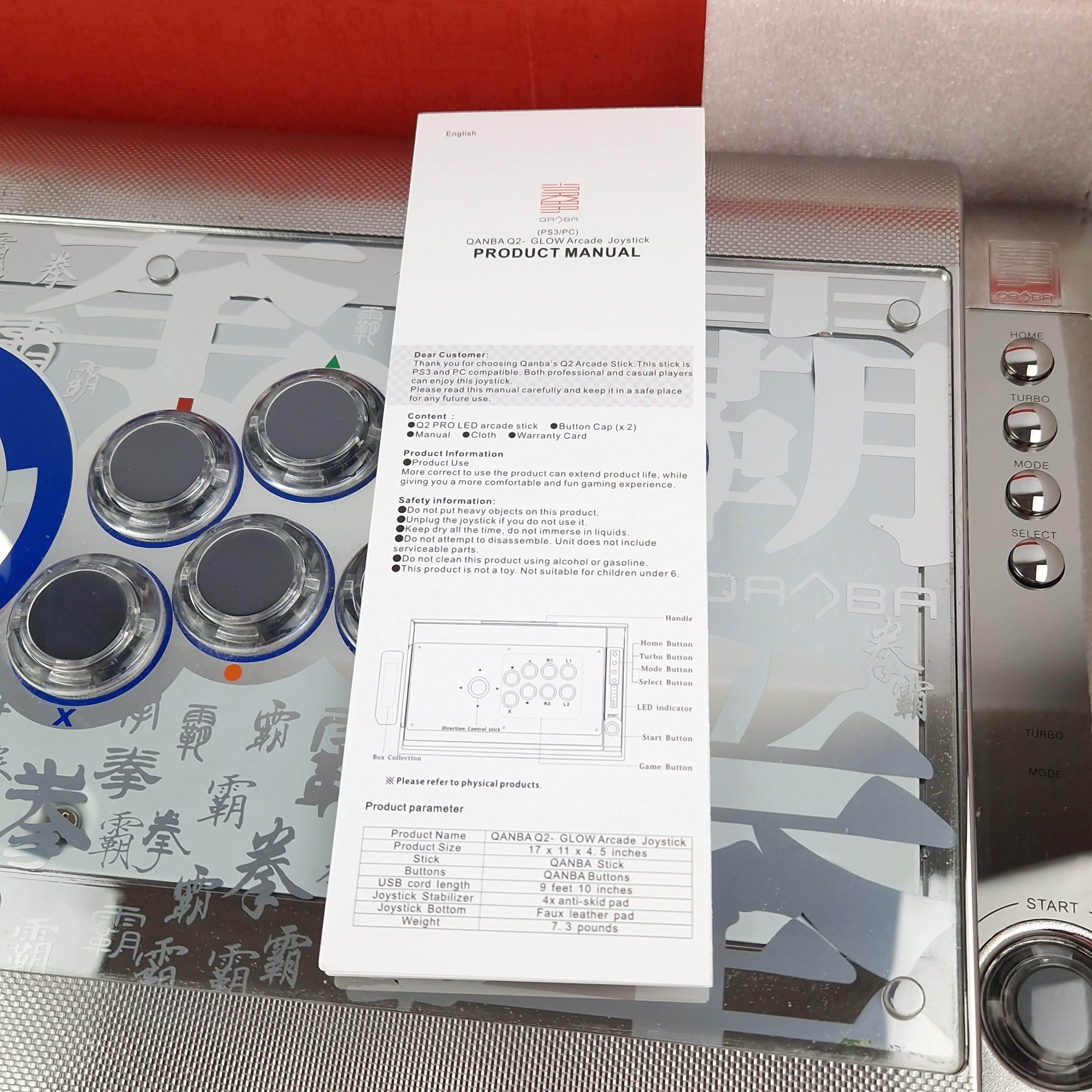 PC PS3 Zubehör – Qanba Q2 Pro Arcade Fight Stick OVP