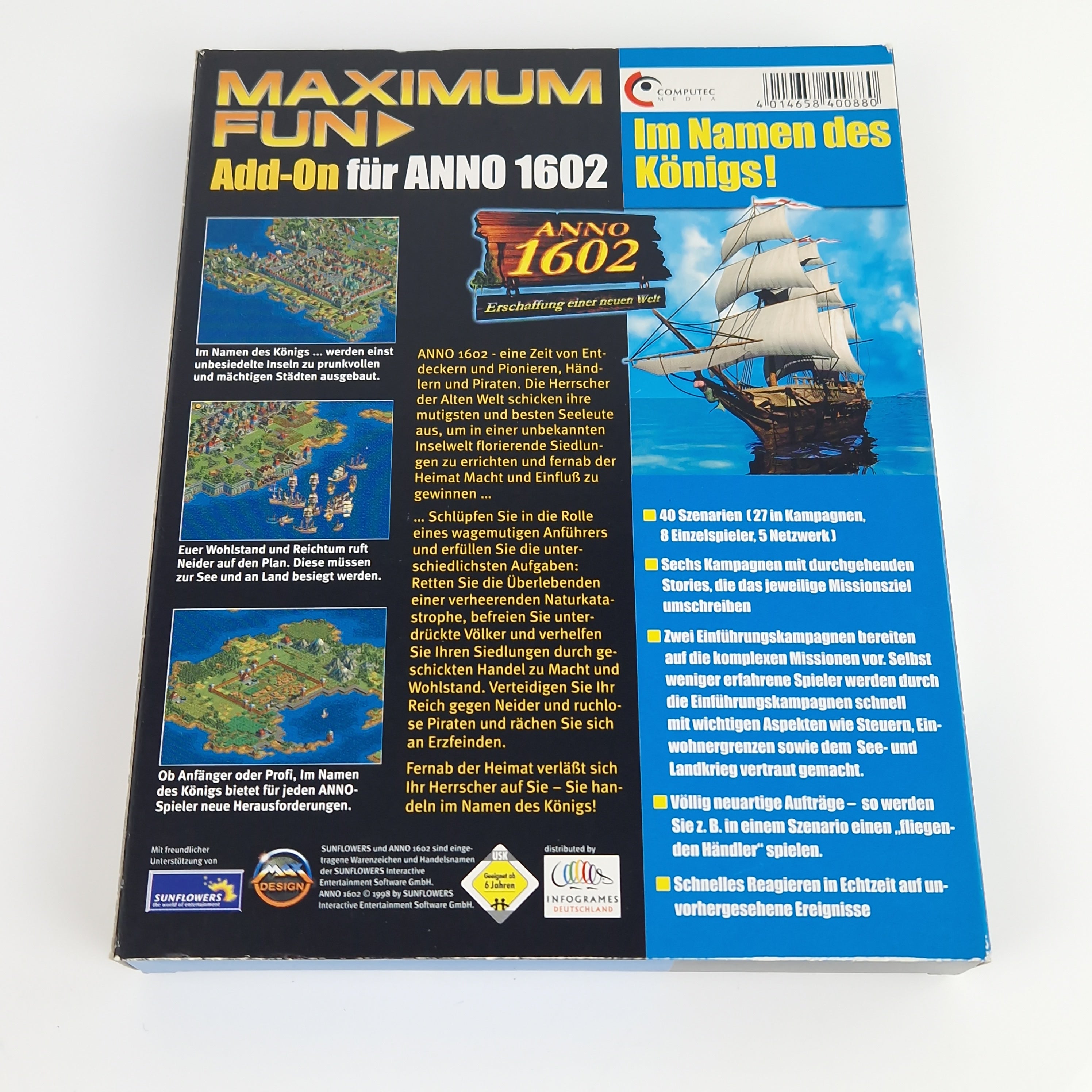 PC Spiel – ANNO 1602 Big Box OVP mit Buch Guide