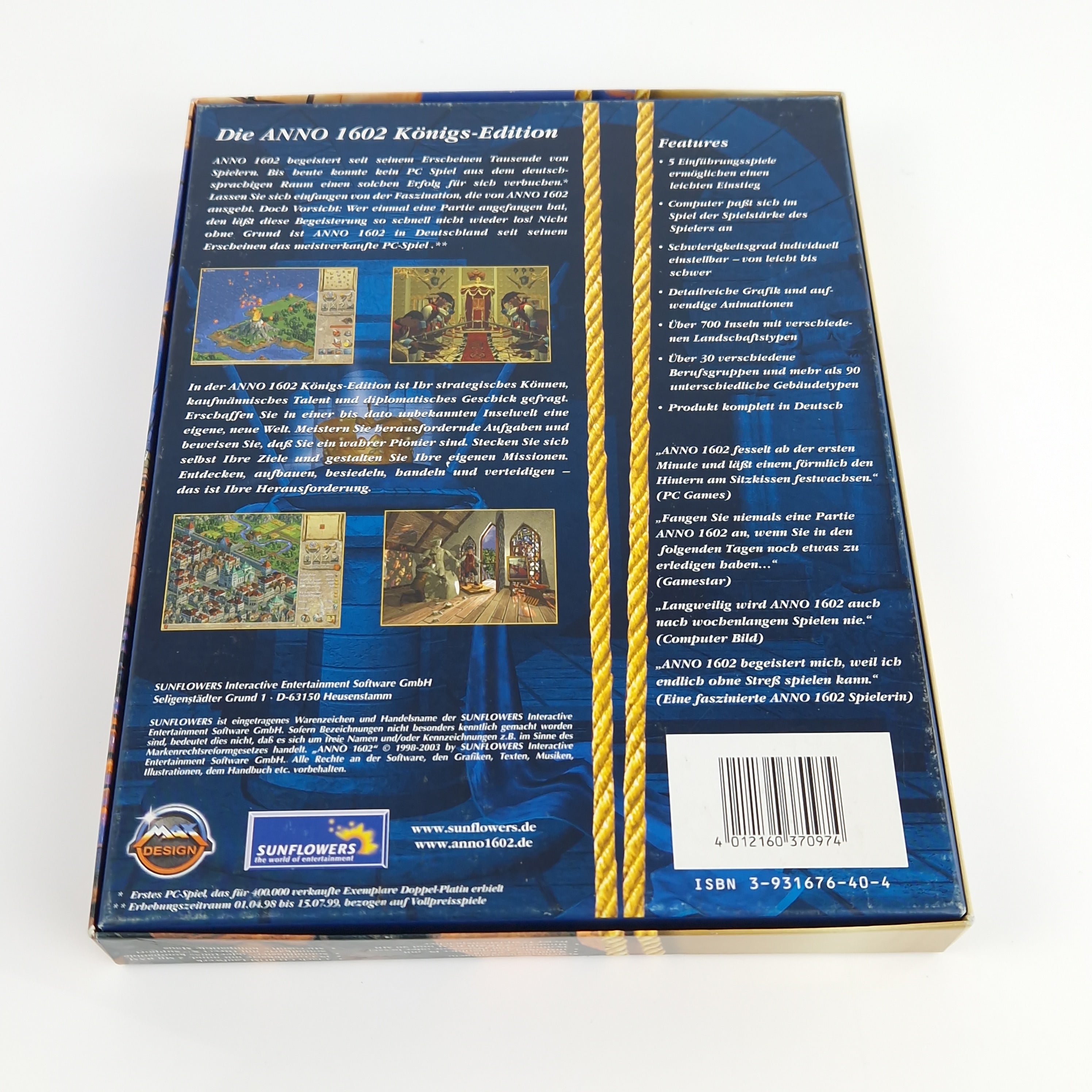 PC Spiel – ANNO 1602 Königs Edition Neu OVP