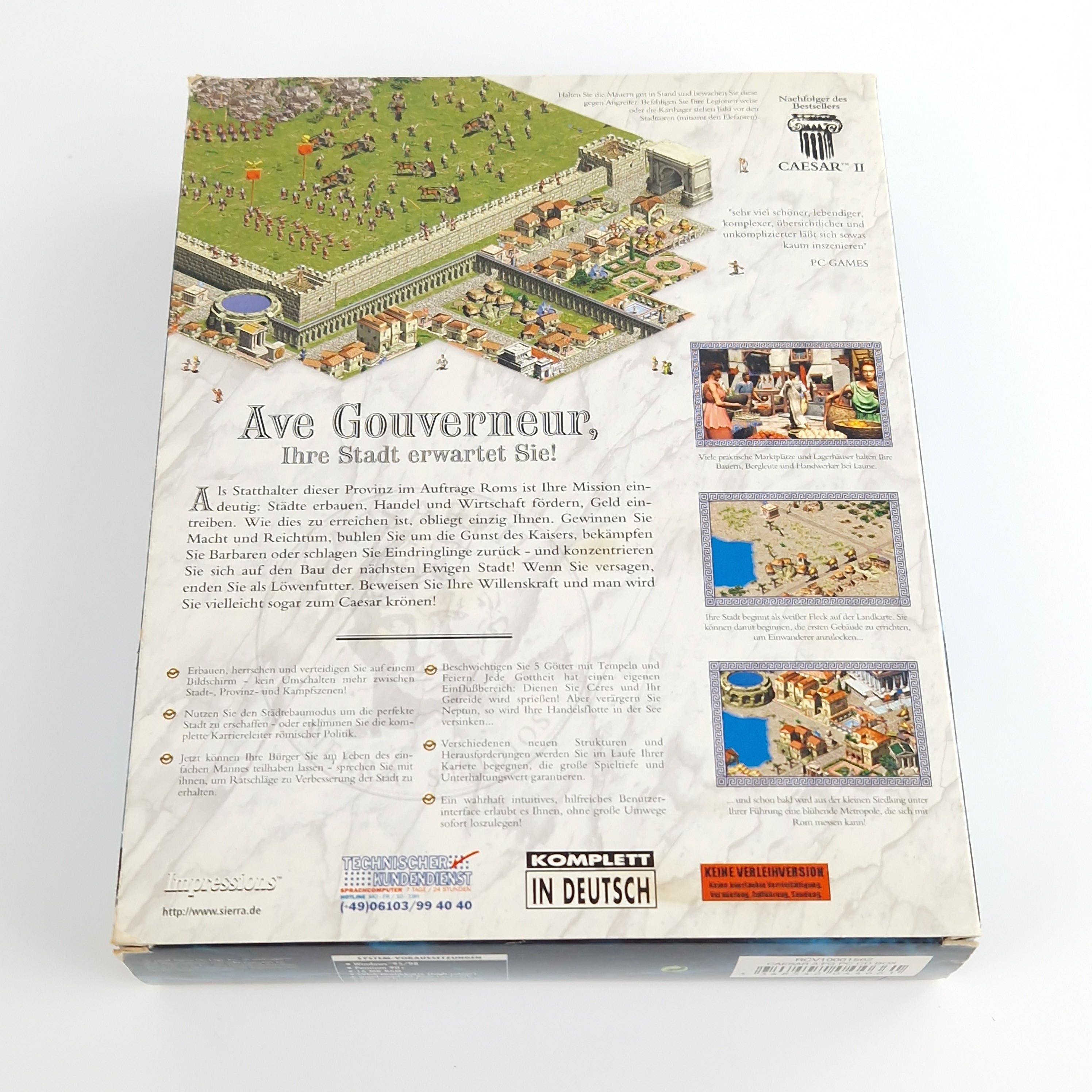 PC Spiel – Caesar III Big Box OVP PAL Eurobox