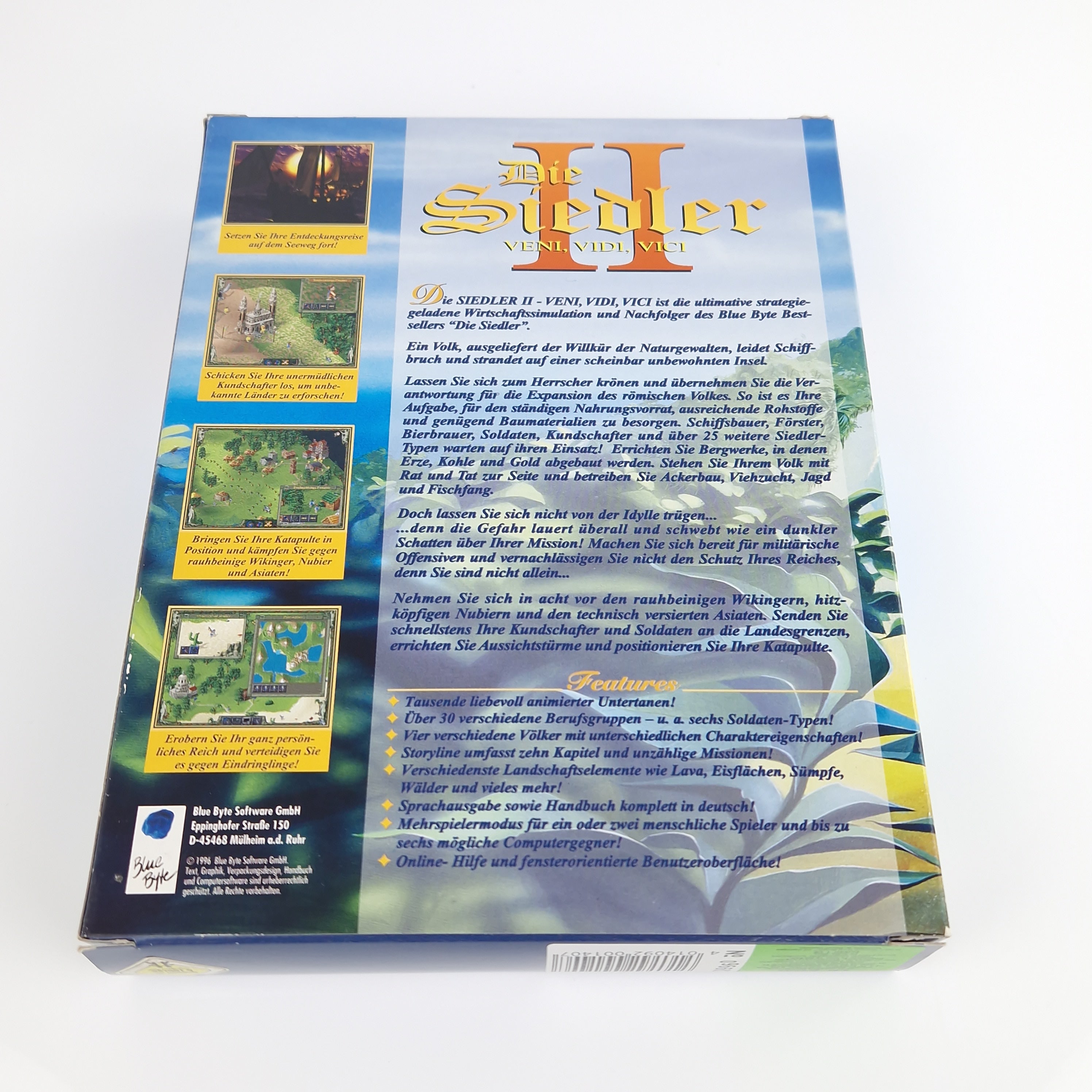 PC Spiel – Die Siedler II Veni Vidi Vici Big Box OVP