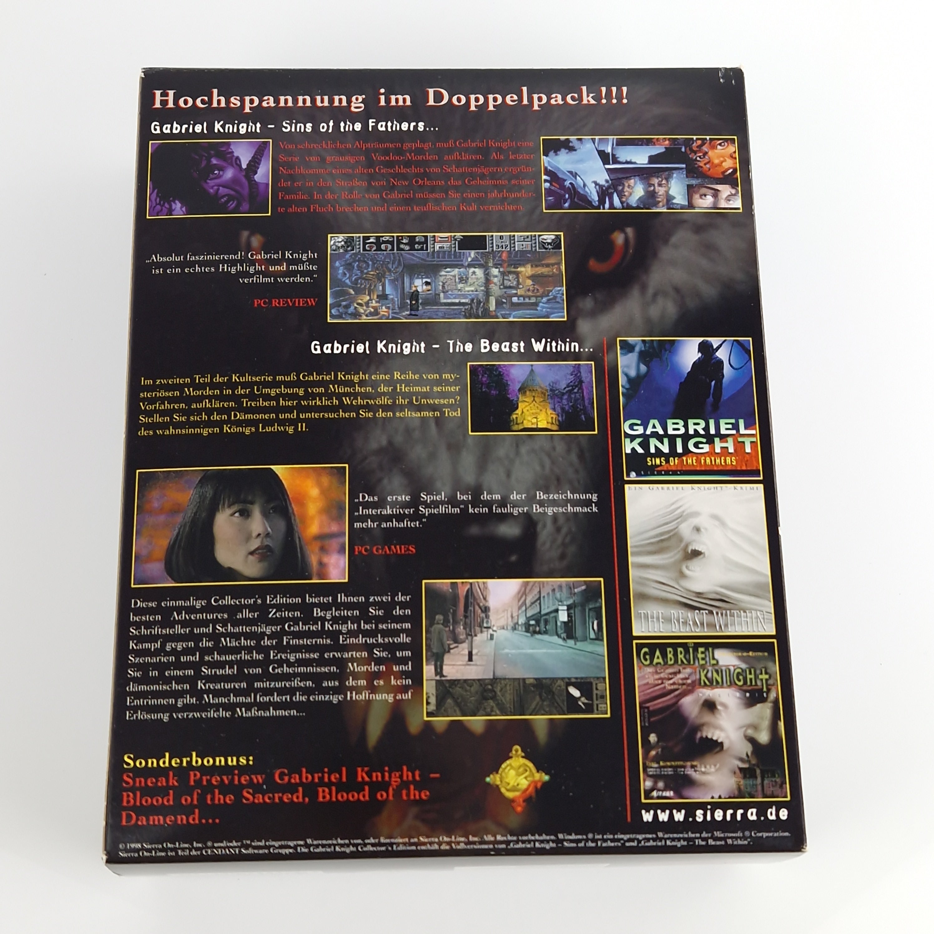 PC Spiel – Gabriel Knight Collectors Edition Big Box OVP