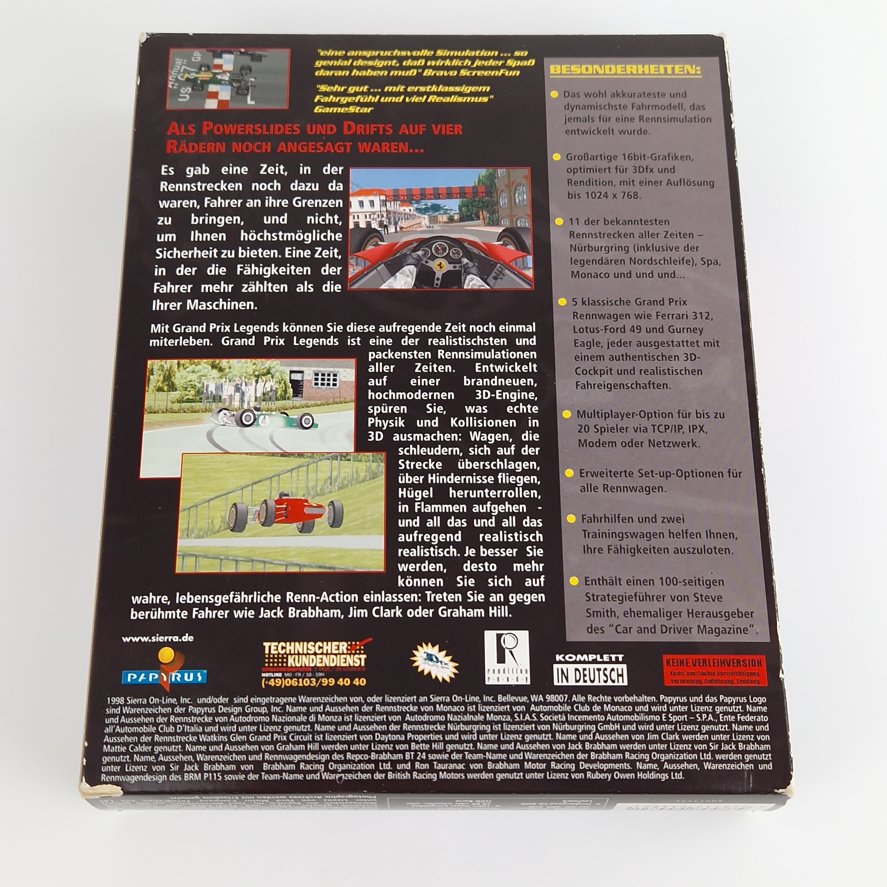 PC Spiel – Grand Prix Legends Big Box OVP CD-ROM