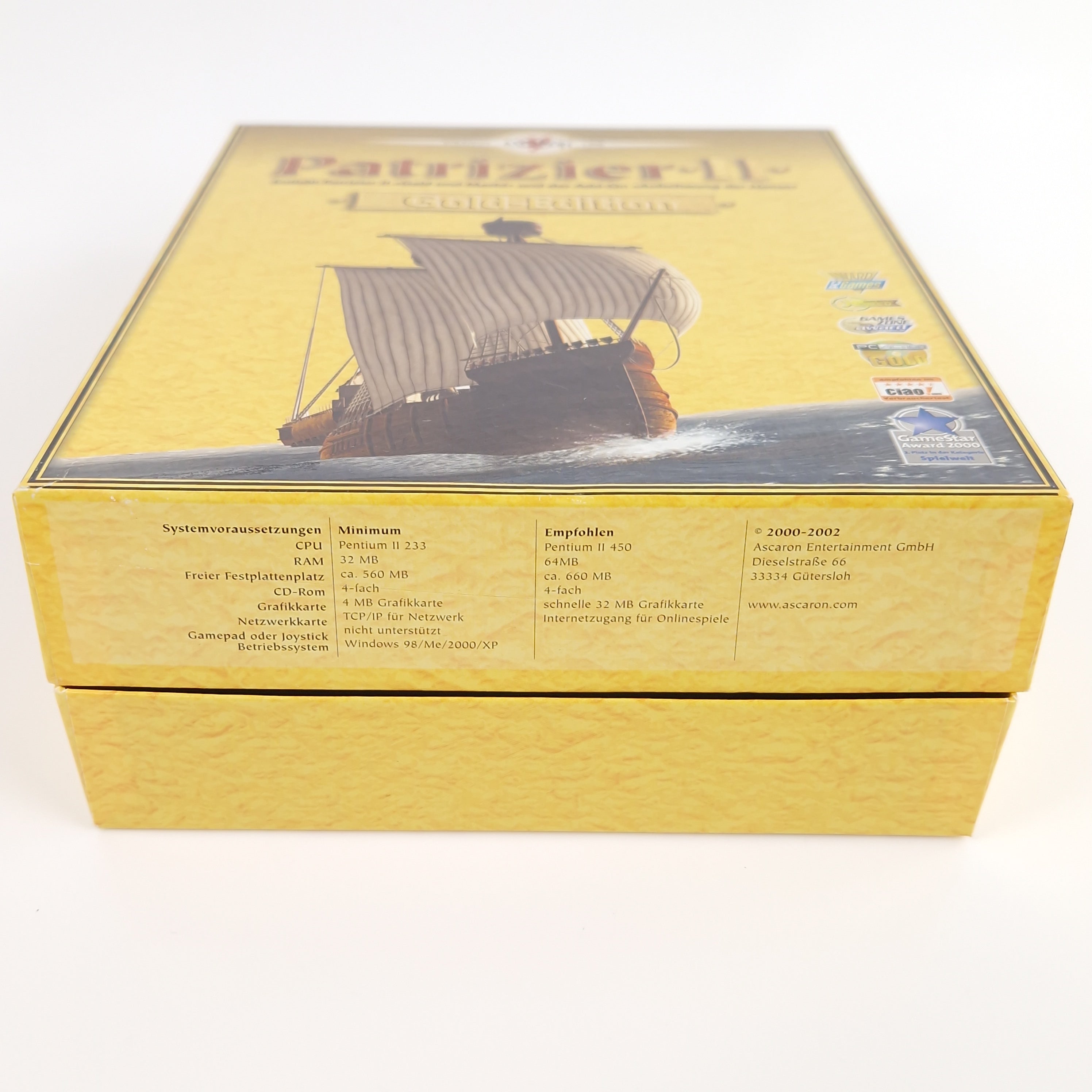 PC Spiel – Patrizier II Gold Edition Big Box OVP