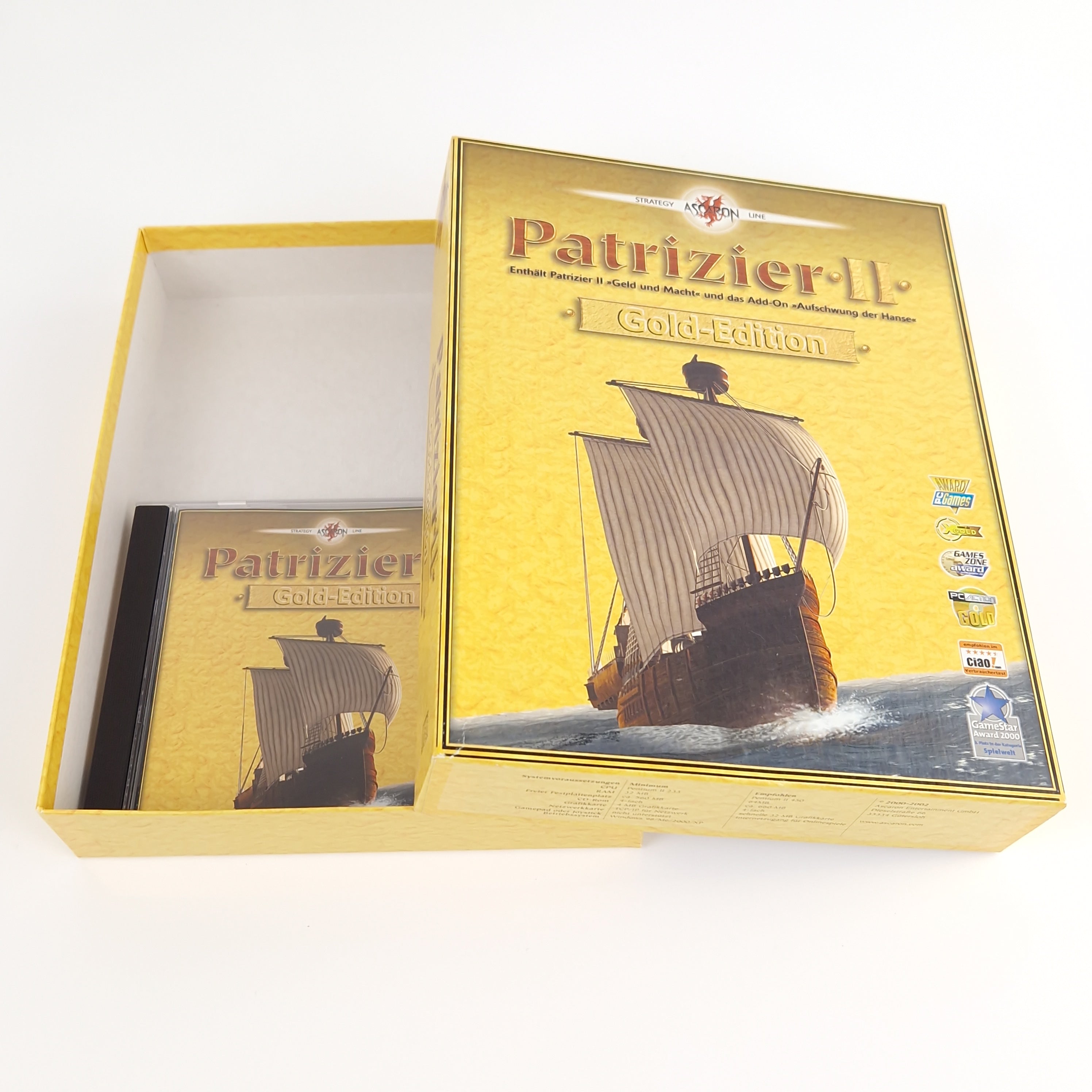 PC Spiel – Patrizier II Gold Edition Big Box OVP
