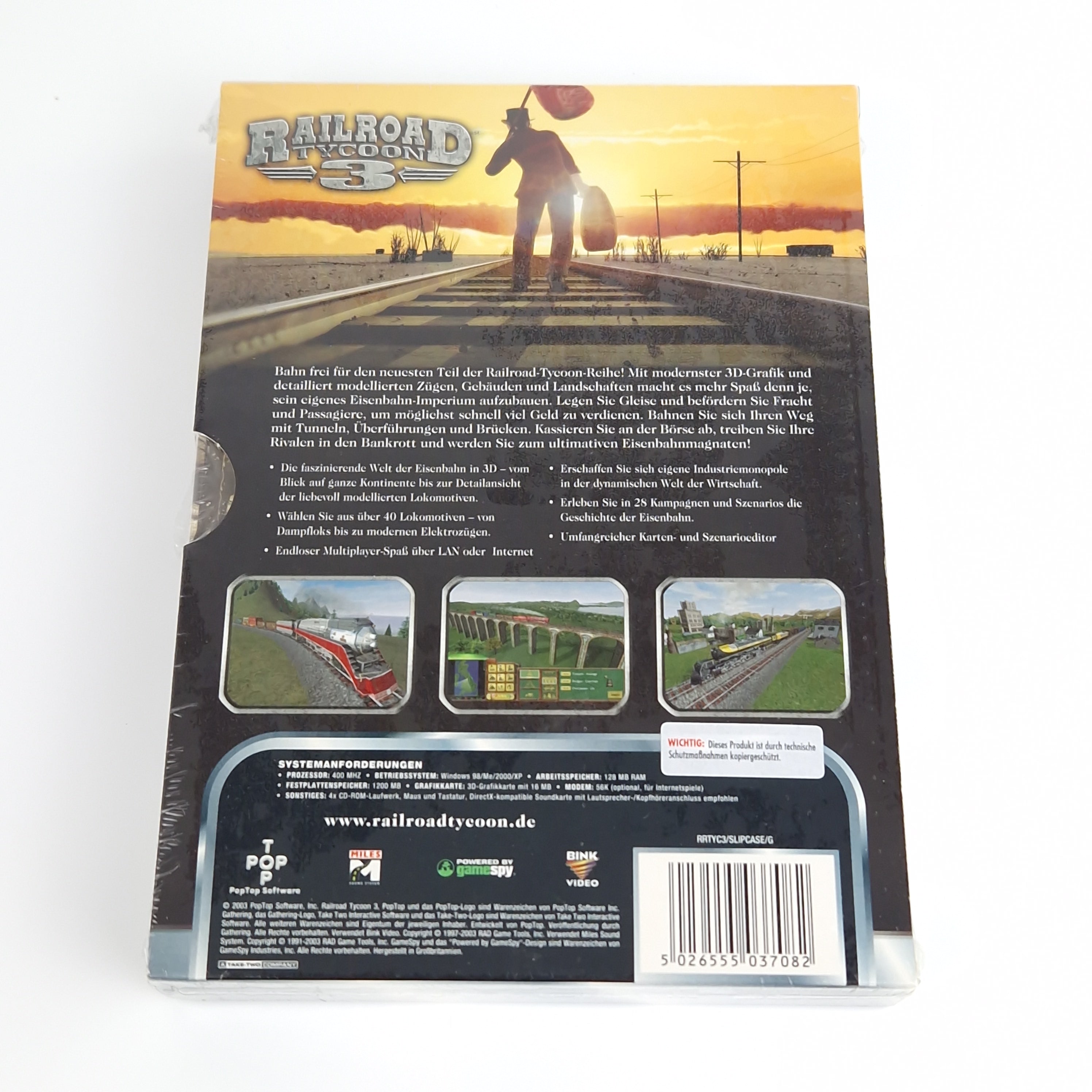 PC Spiel – Railroad Tycoon 3 Big Box Neu Sealed