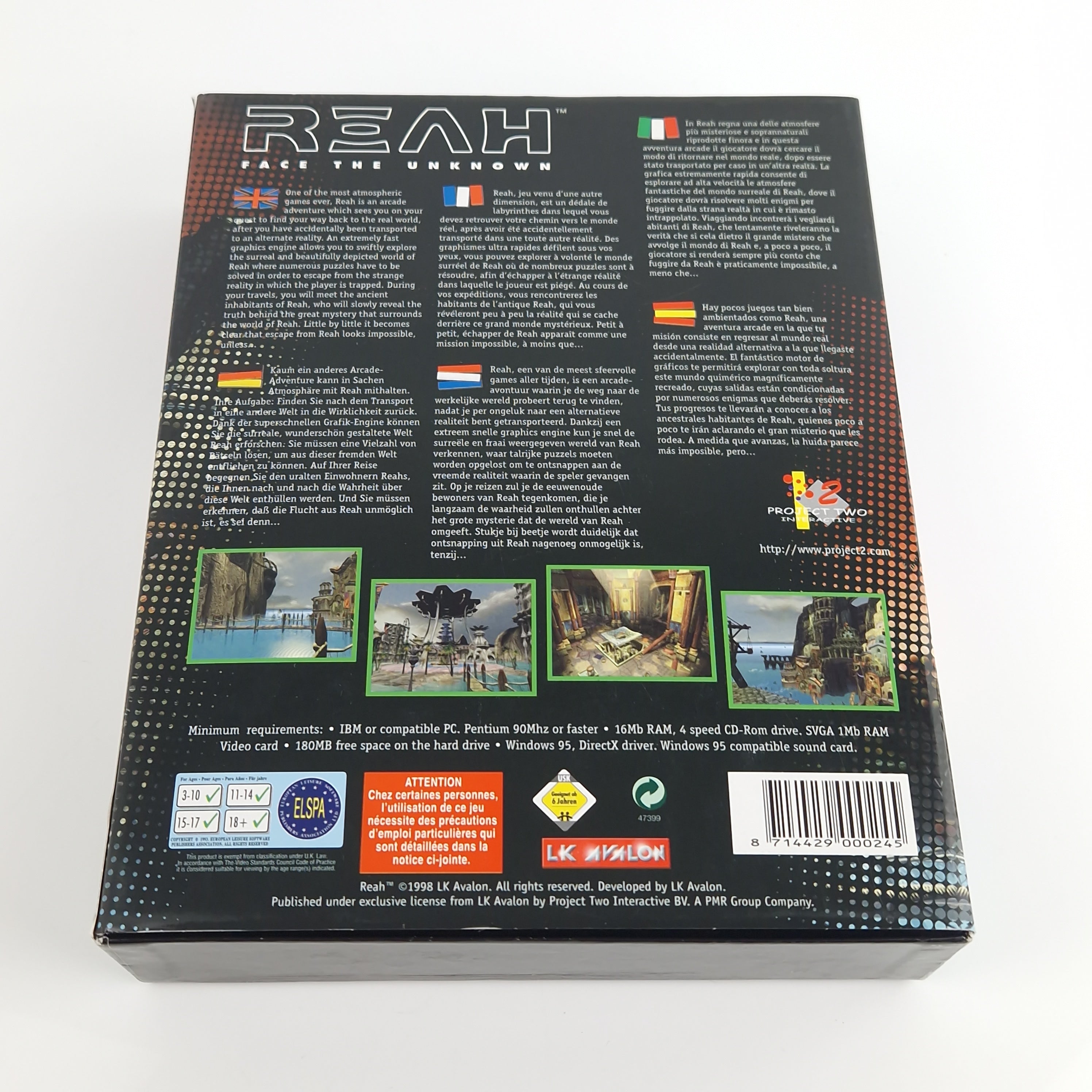 PC Spiel – Reah Face the Unknown Big Box OVP PAL