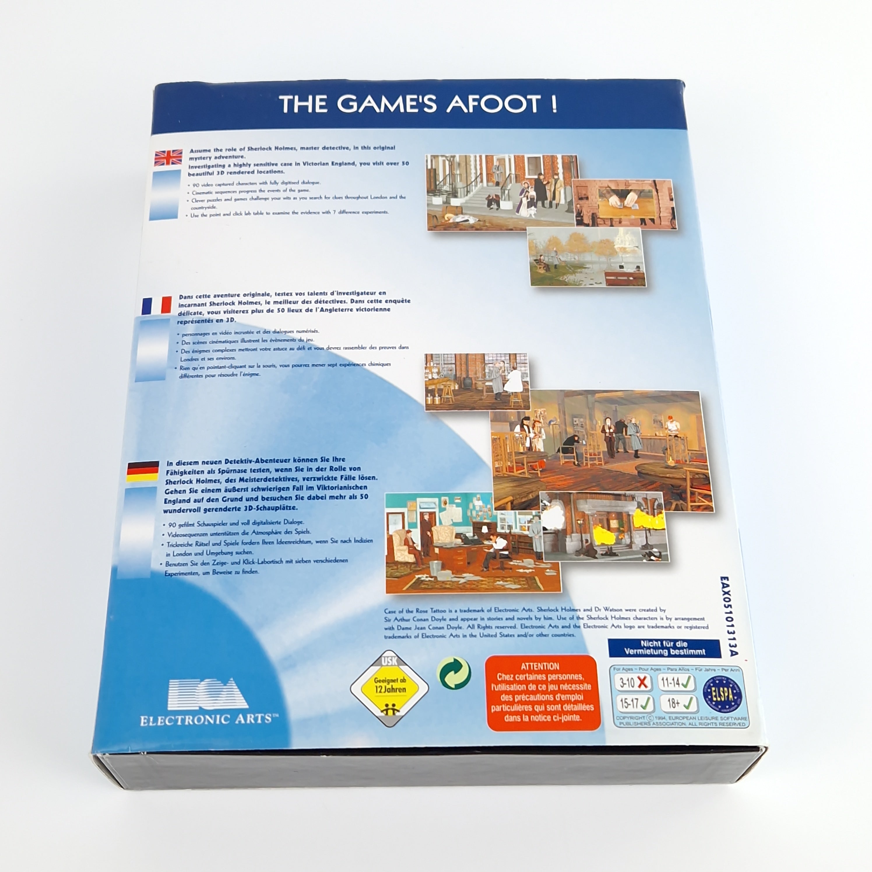PC Spiel – Sherlock Holmes Case of the Rose Tattoo OVP PAL