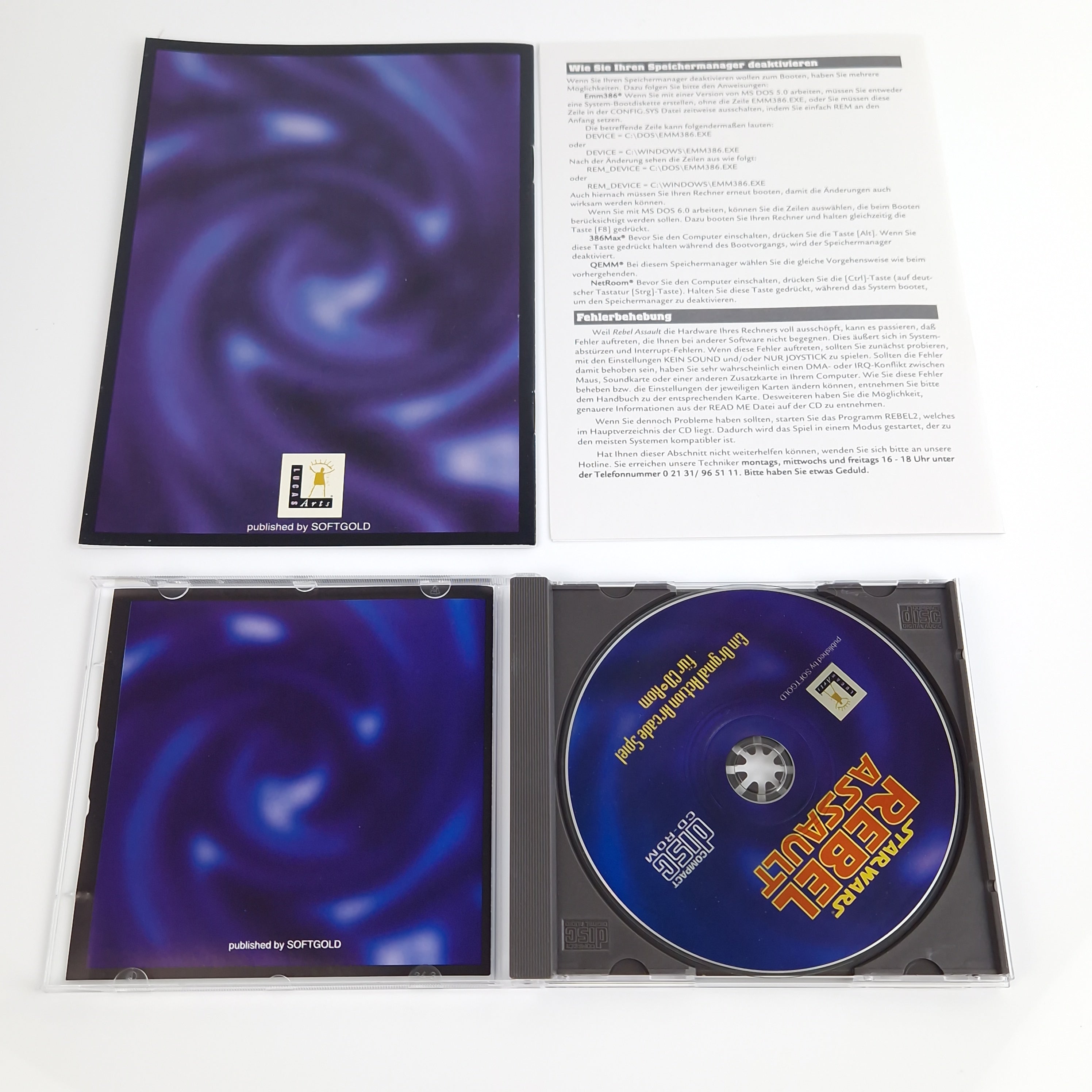 PC Spiel – Star Wars Rebel Assault I & II Big Box OVP PAL