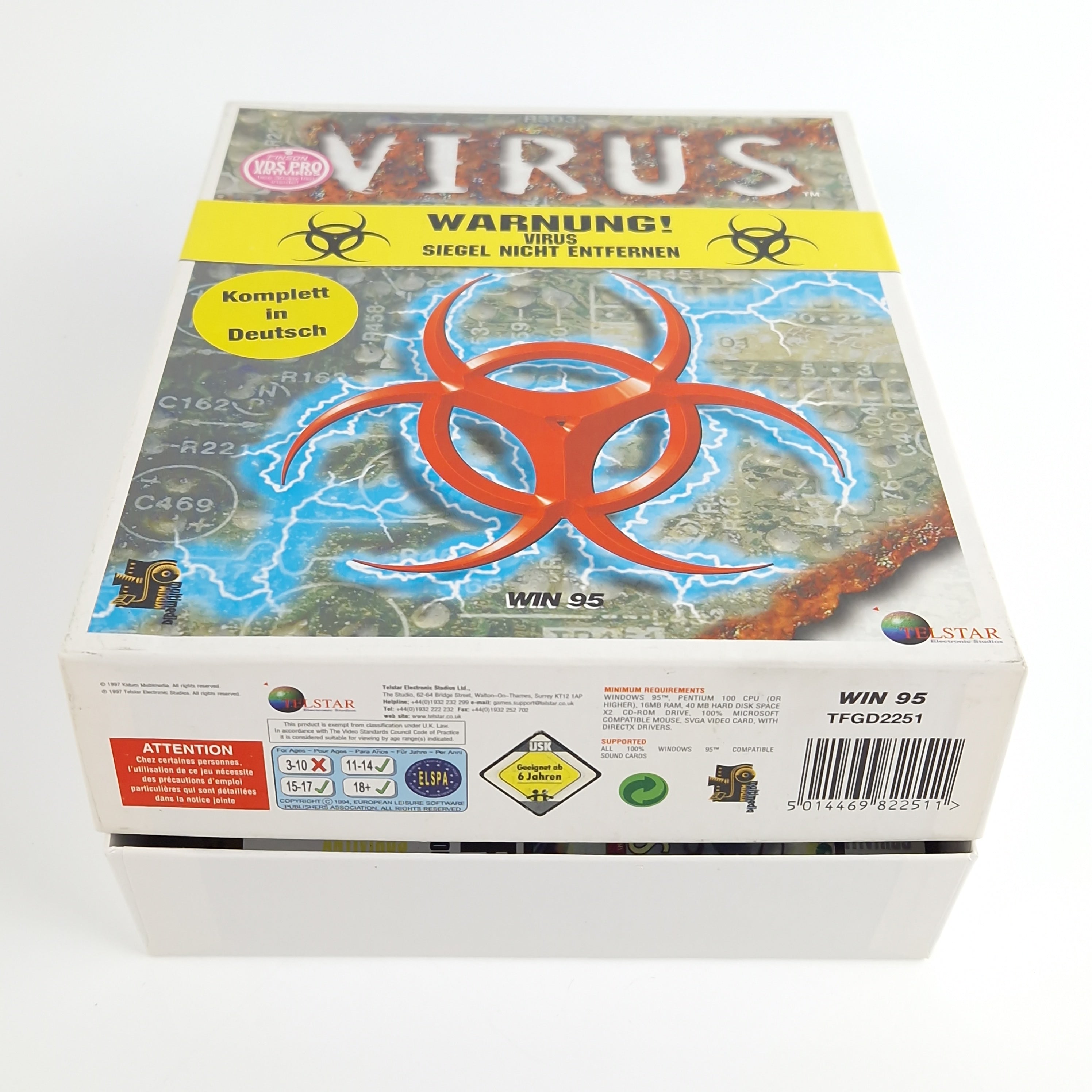 PC Spiel – Virus Warnung Siegel Big Box OVP CD-ROM