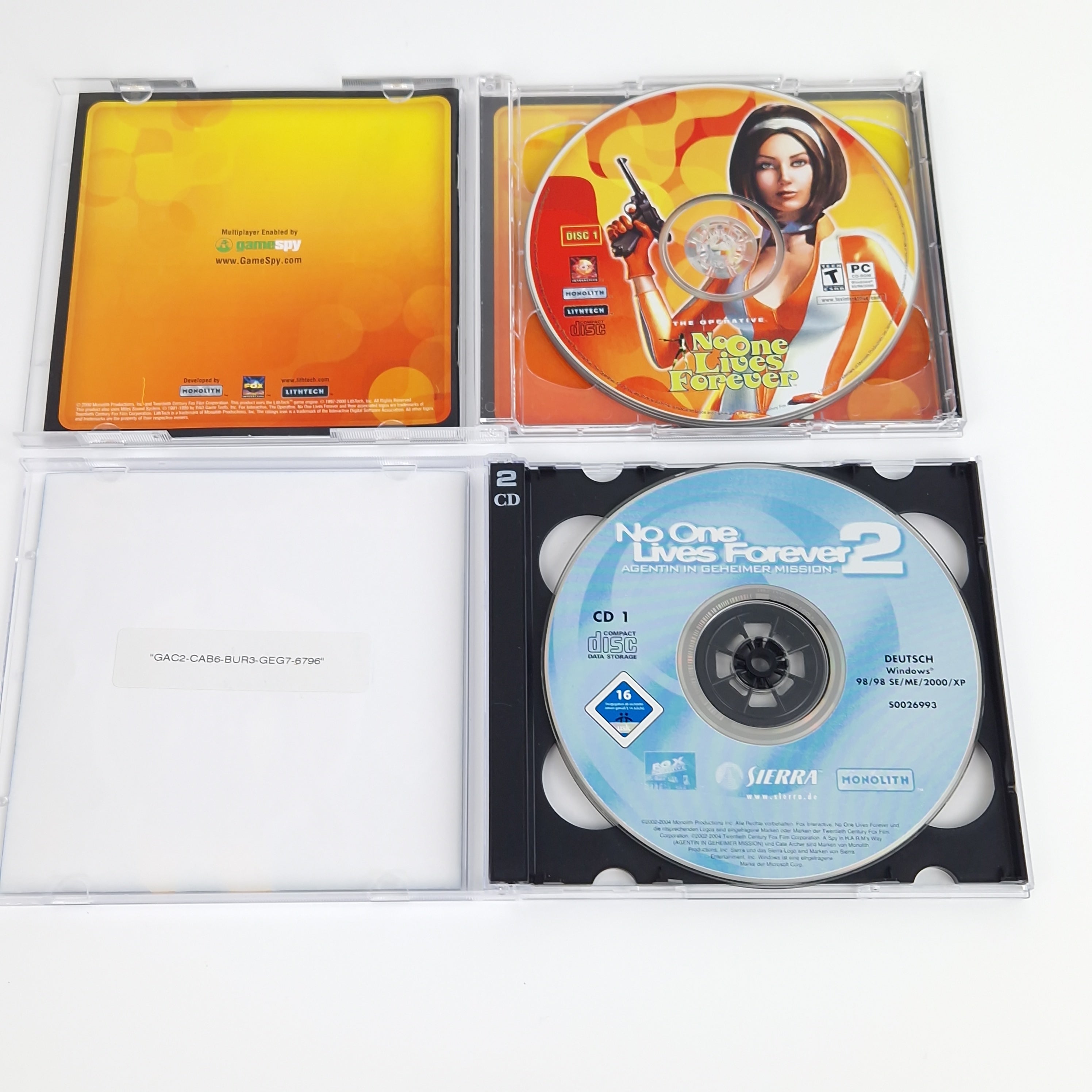 PC Spiel – Noone Lives Forever Teil 1 & 2 Jewel Case OVP PAL