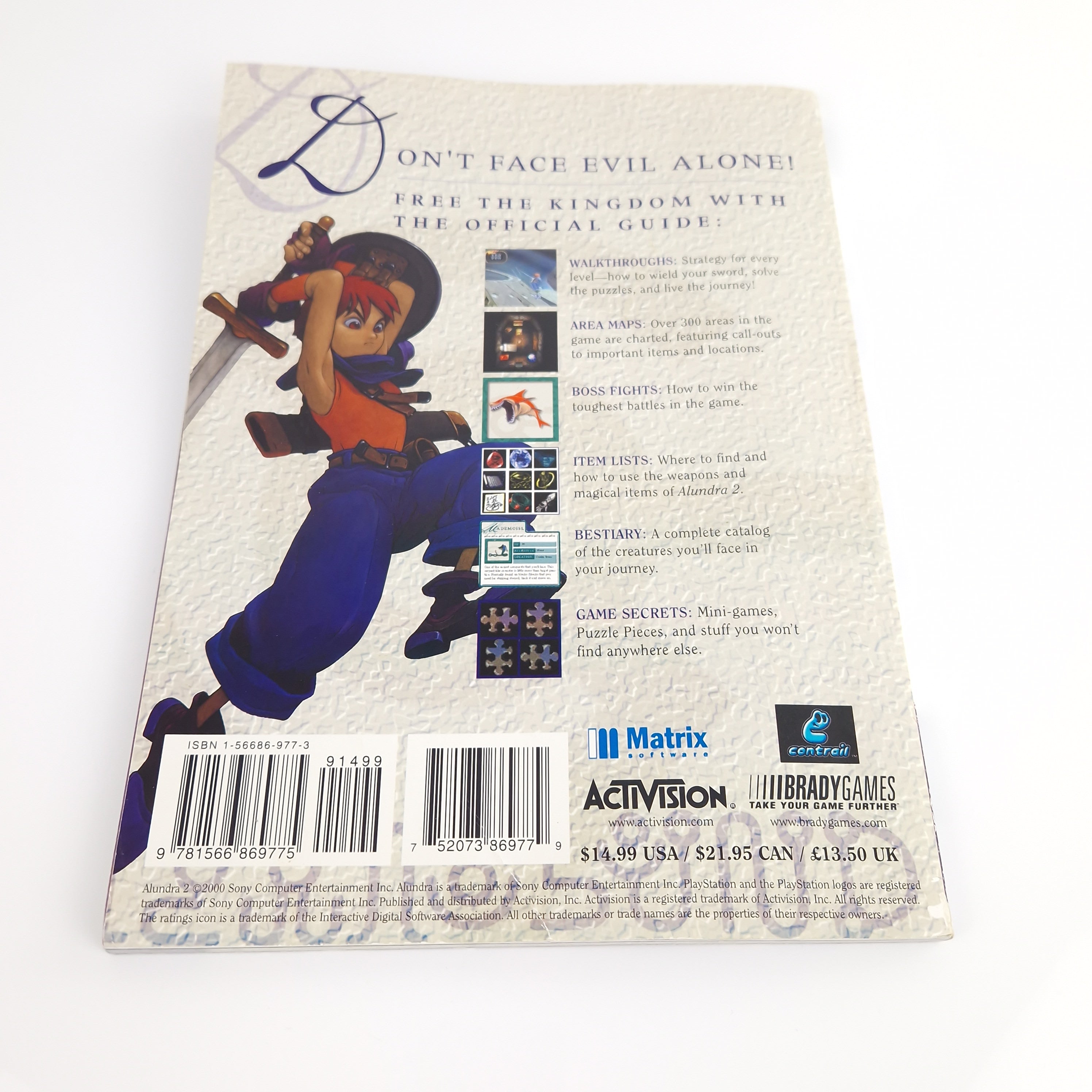 Playstation 1 Spiel – Alundra 2 mit Strategy Guide PS1