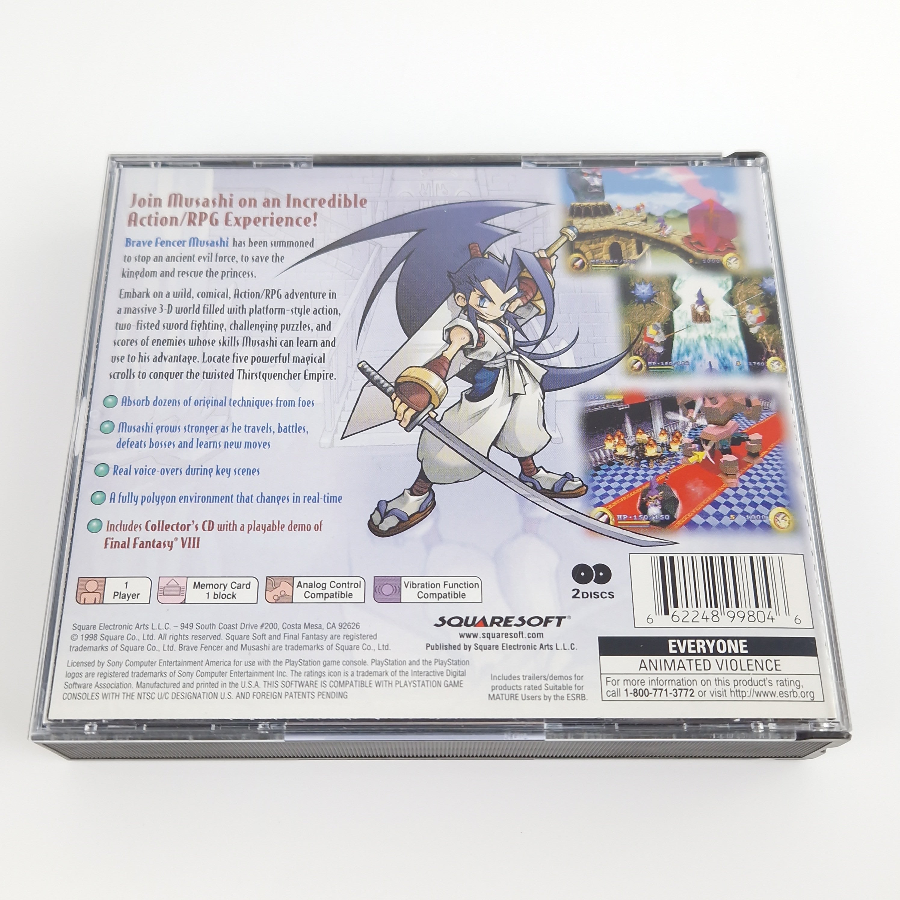 Playstation 1 Spiel – Brave Fencer Musashi + Guide (OVP)