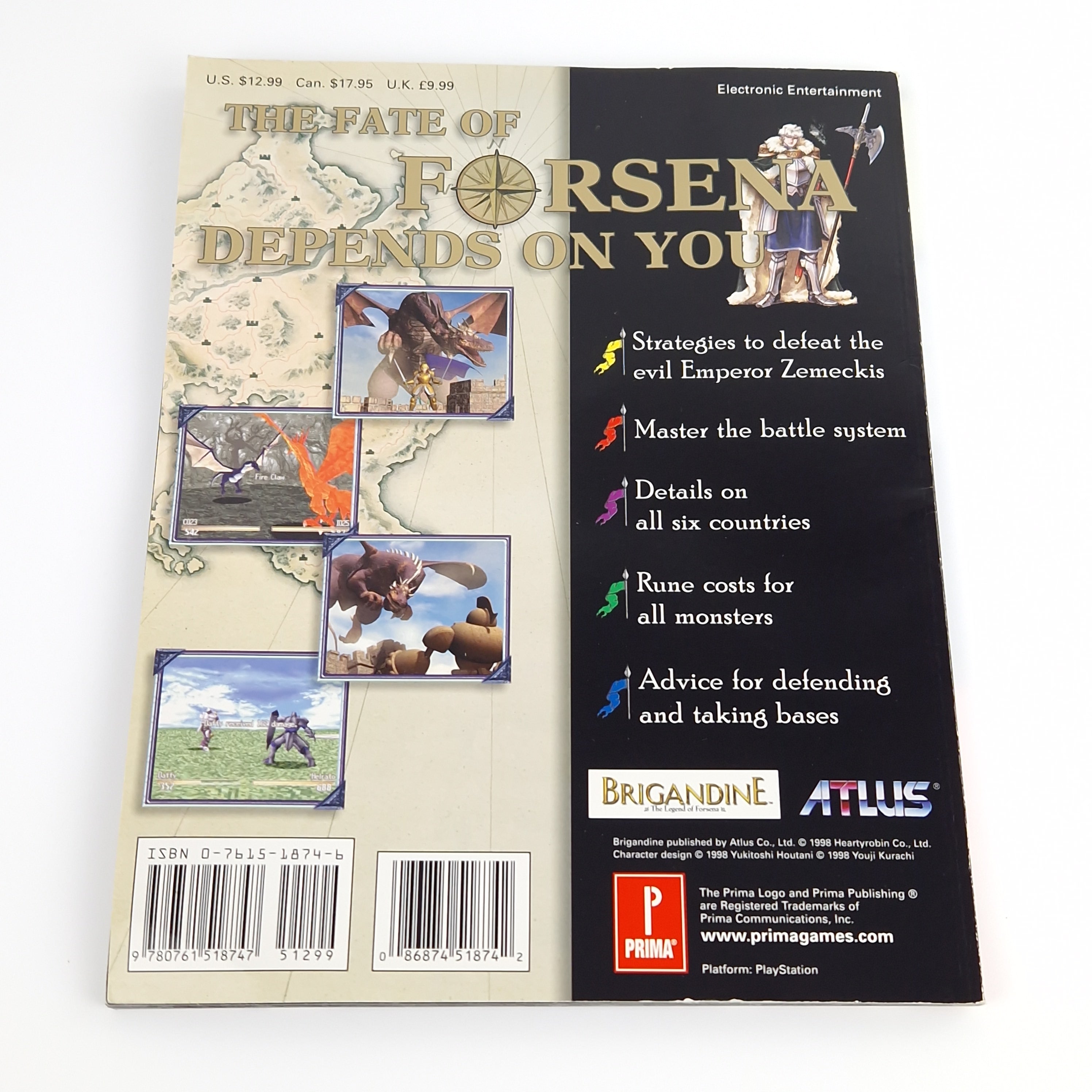 Playstation 1 Spiel – Brigandine mit Strategy Guide OVP