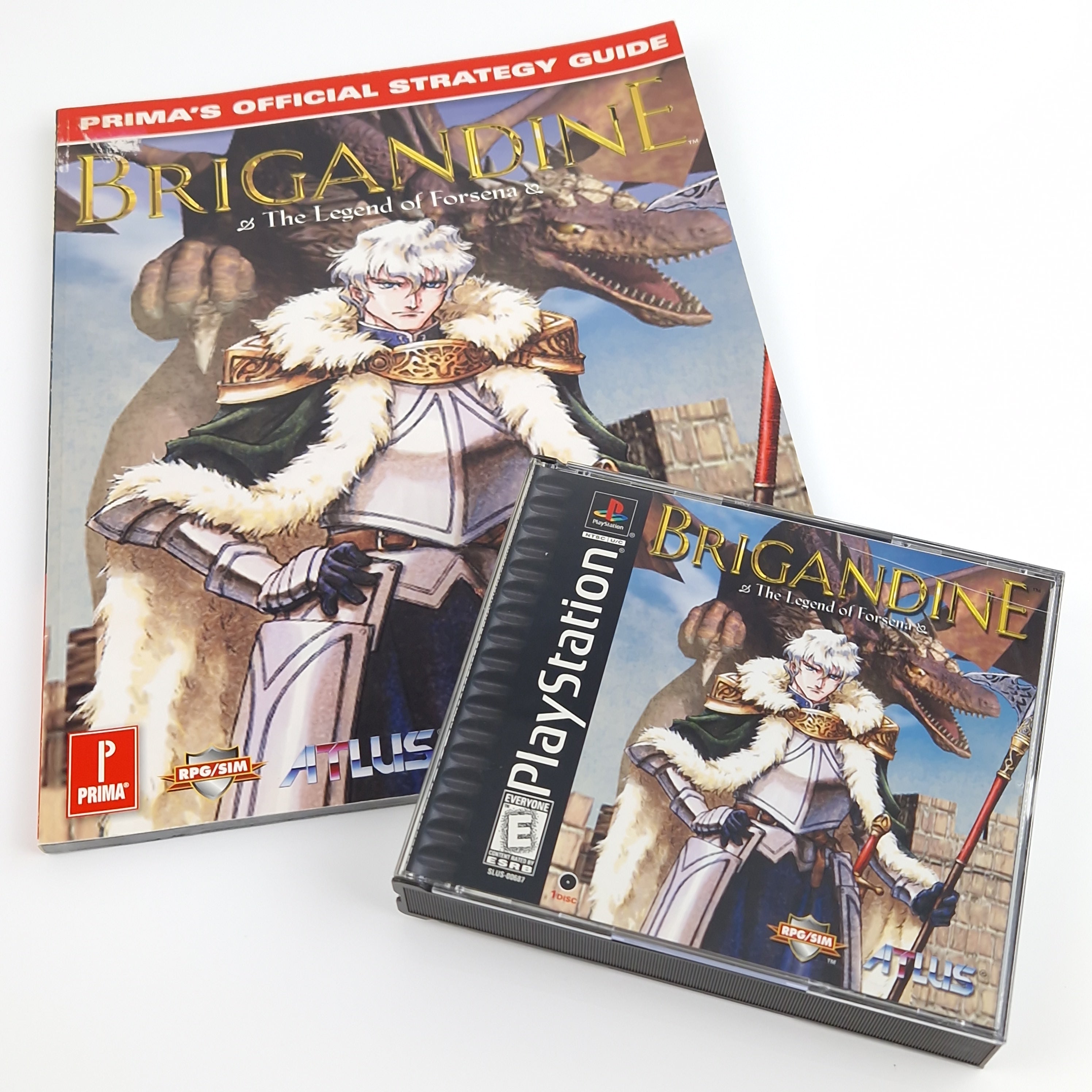 Playstation 1 Spiel – Brigandine mit Strategy Guide OVP