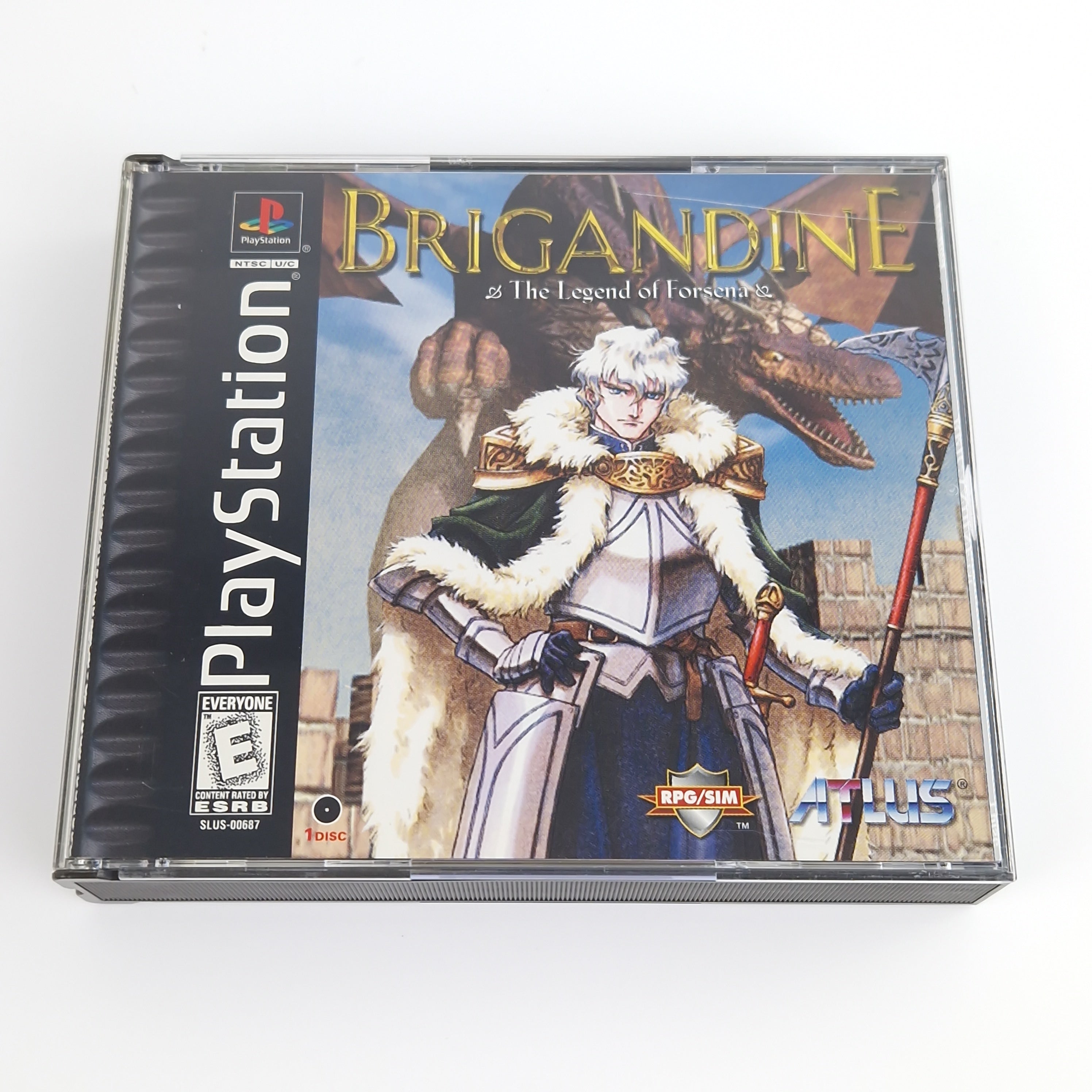 Playstation 1 Spiel – Brigandine mit Strategy Guide OVP