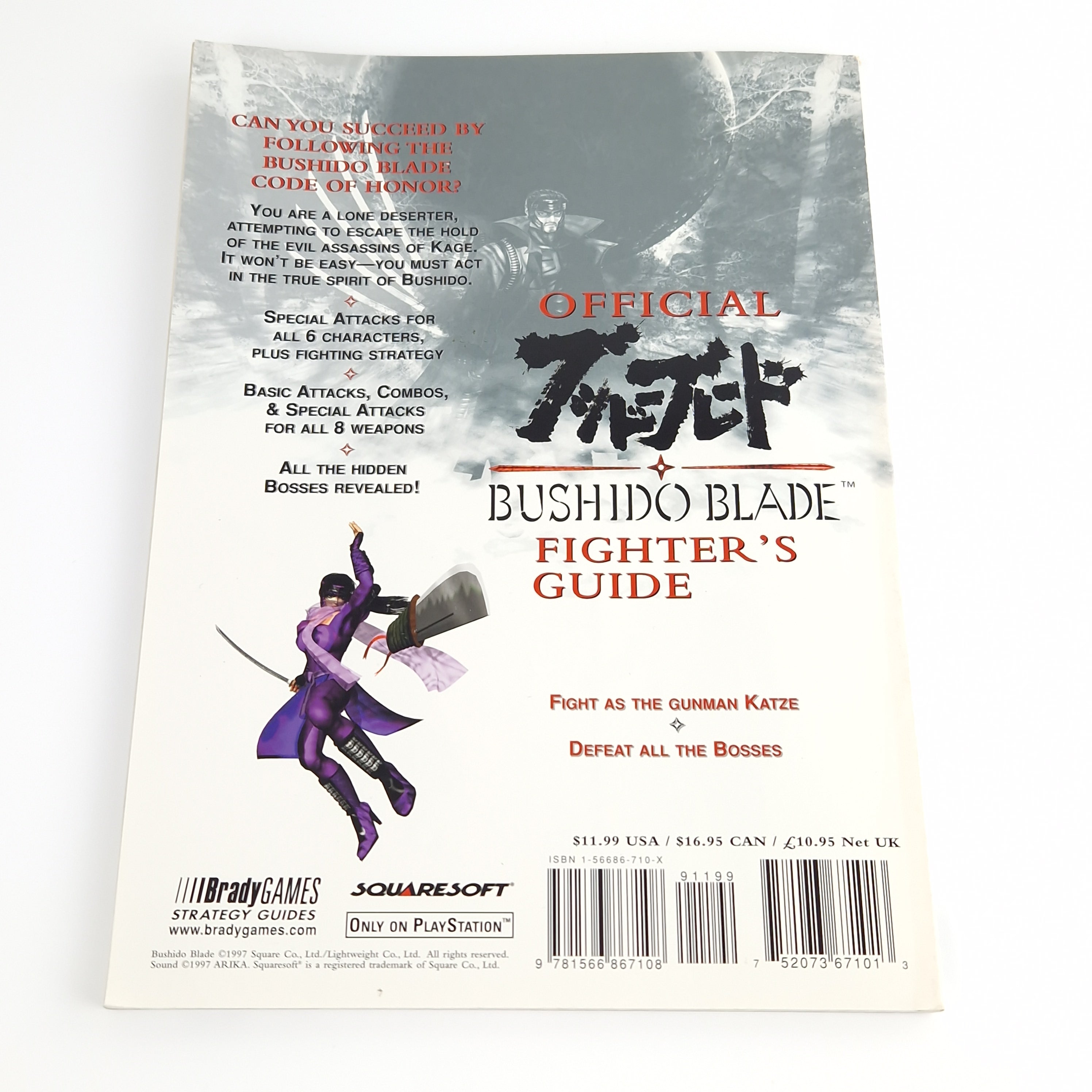 Playstation 1 Spiel – Bushido Blade mit Fighters Guide PS1