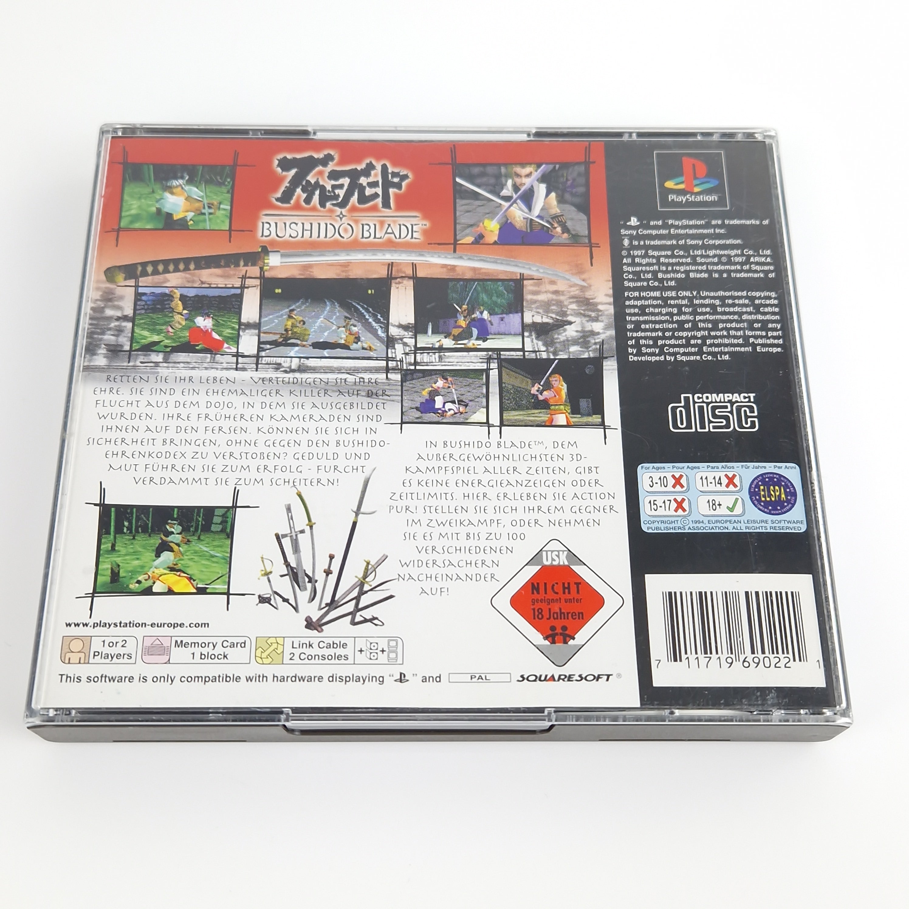 Playstation 1 Spiel – Bushido Blade mit Fighters Guide PS1