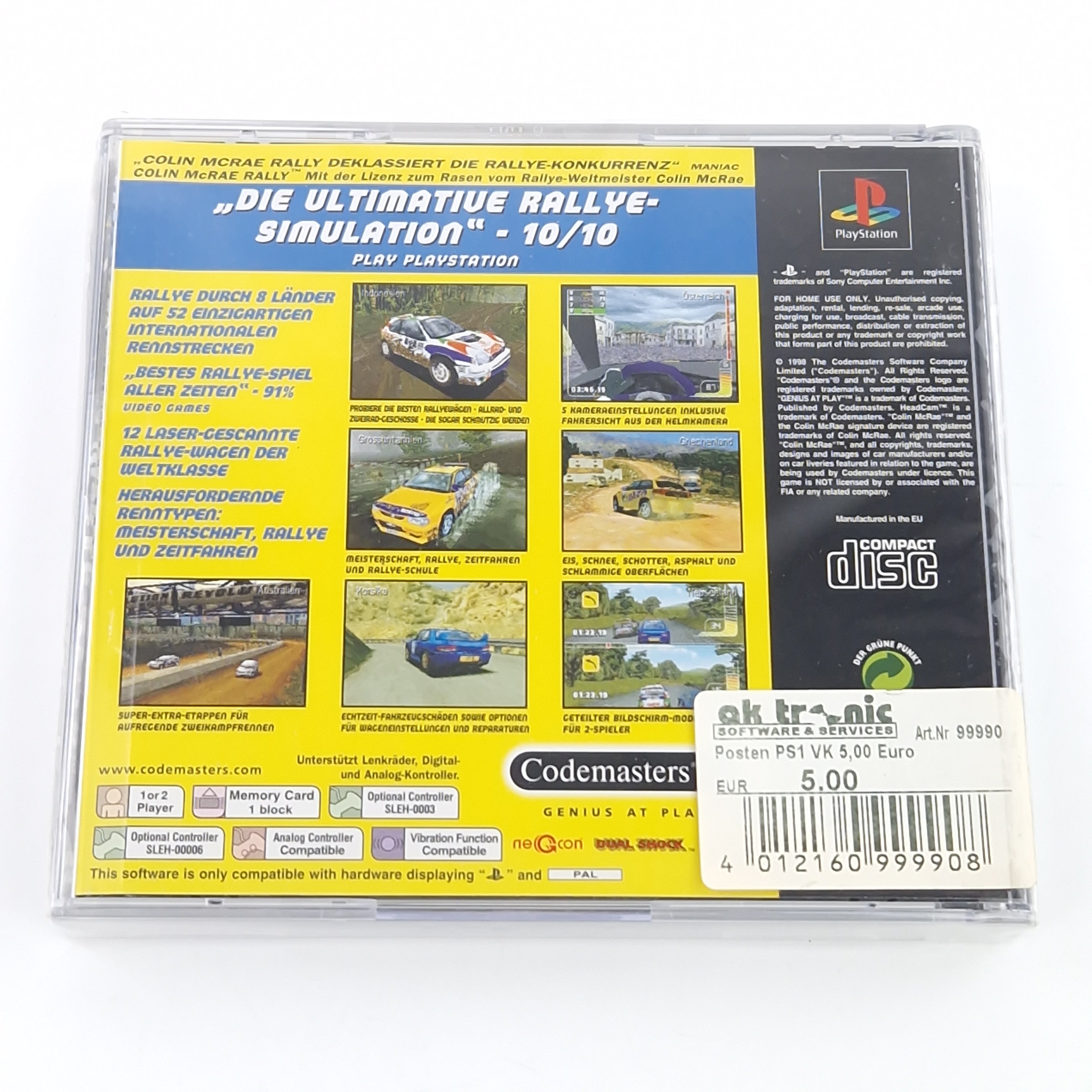 PlayStation 1 Spiel – Colin Mc Rally (OVP Resealed)